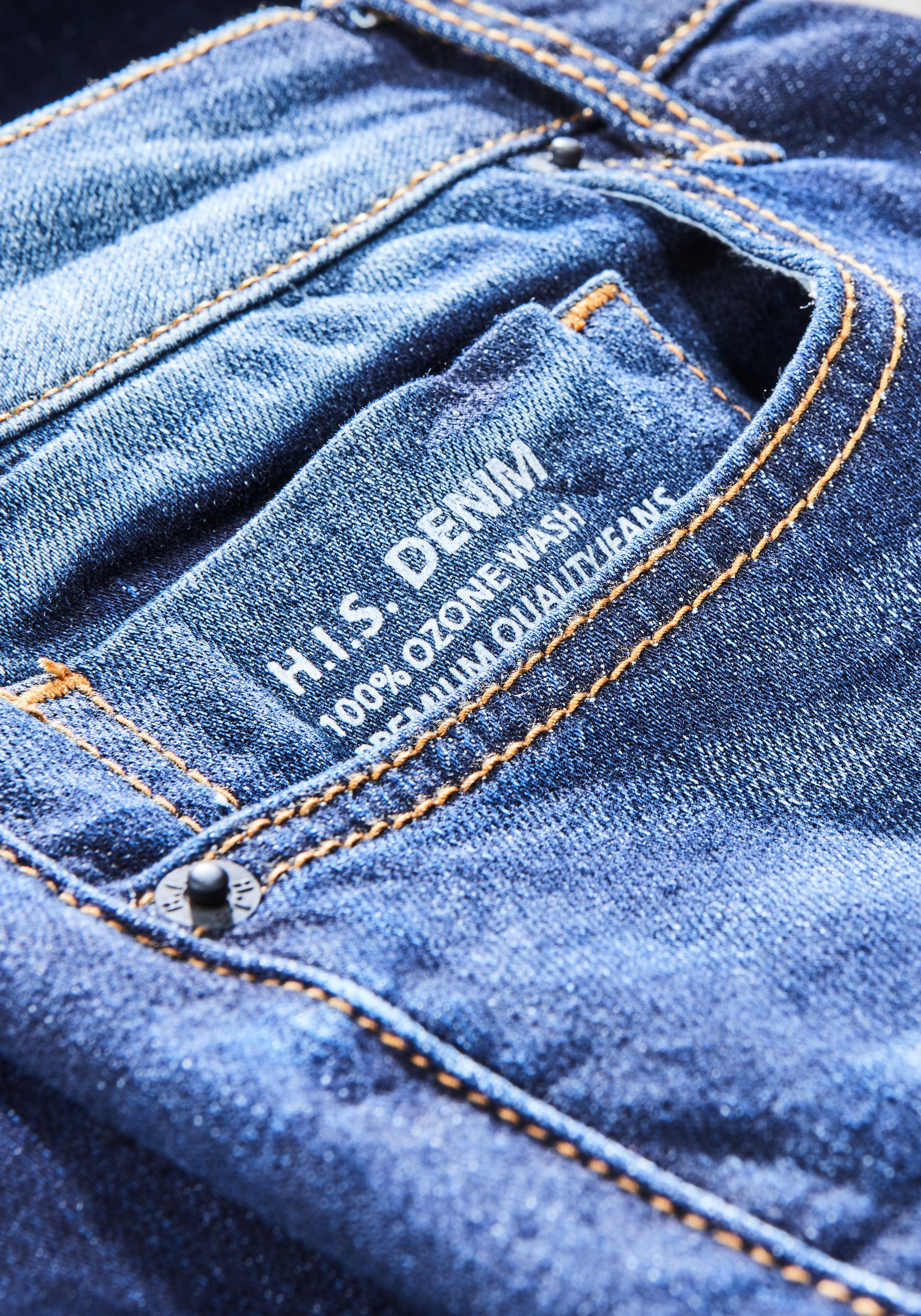 H.I.S Straight-Jeans »DIX«, gerade Beinform, niedrige Leibhöhe, Used-Waschung
