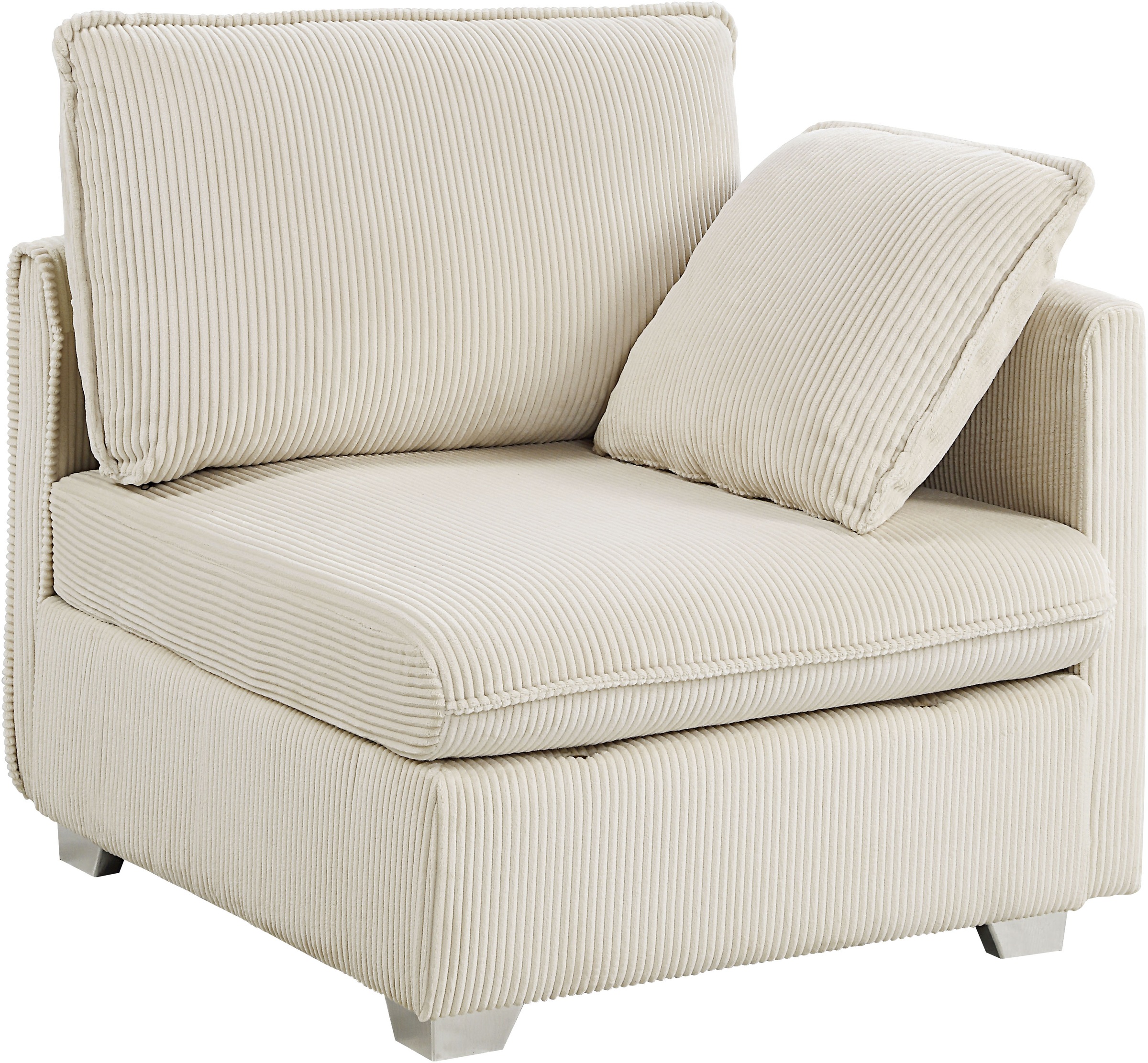 ATLANTIC home collection Wohnlandschaft, modularer 4-Sitzer mit 2 Hockern, weicher Cordbezug