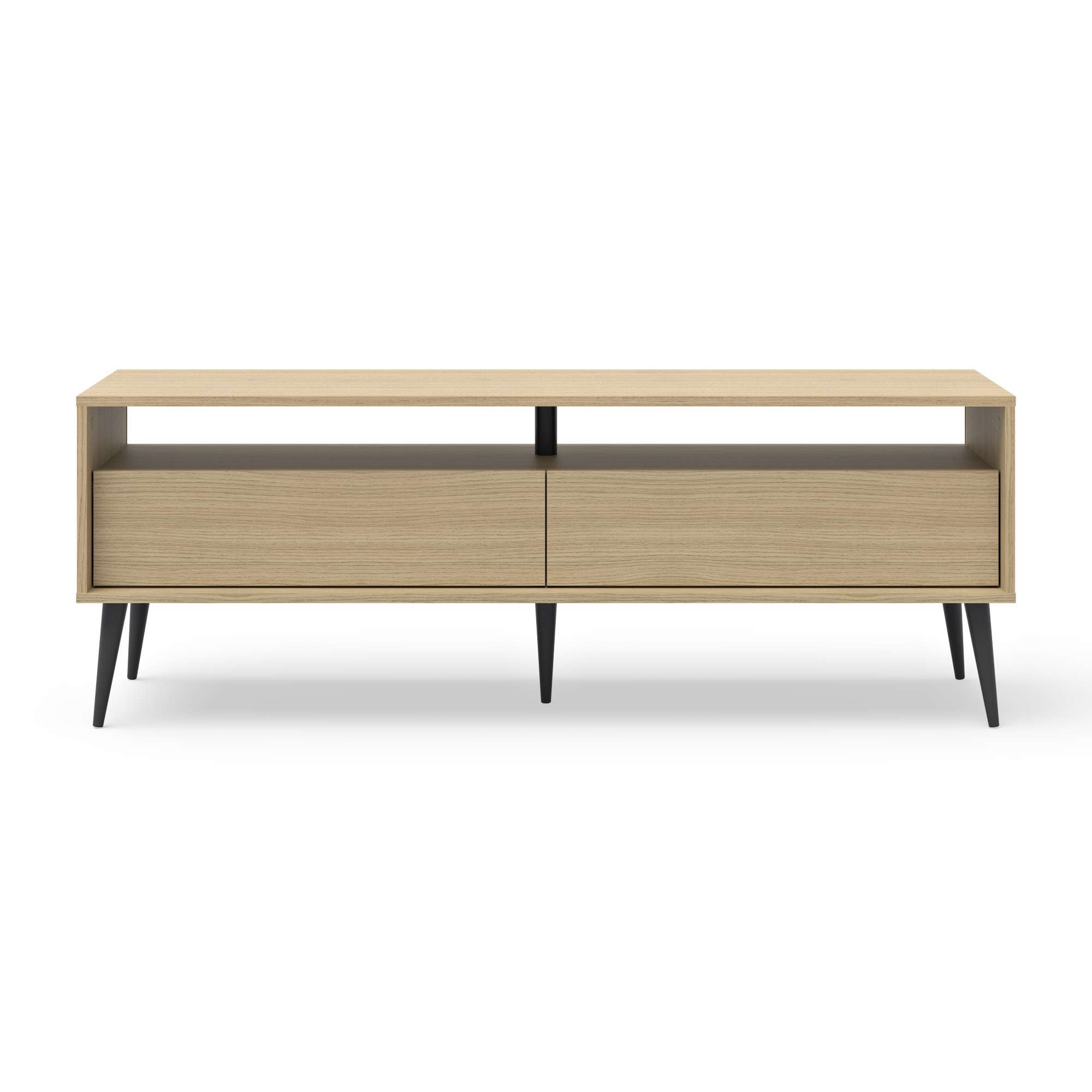 TemaHome TV-Bank »Lake Tv-Tisch, Lowboard, Fernsehtisch, TV-Schrank,«, mit 2 Schubladen, Holzfüsse, B: 150 cm