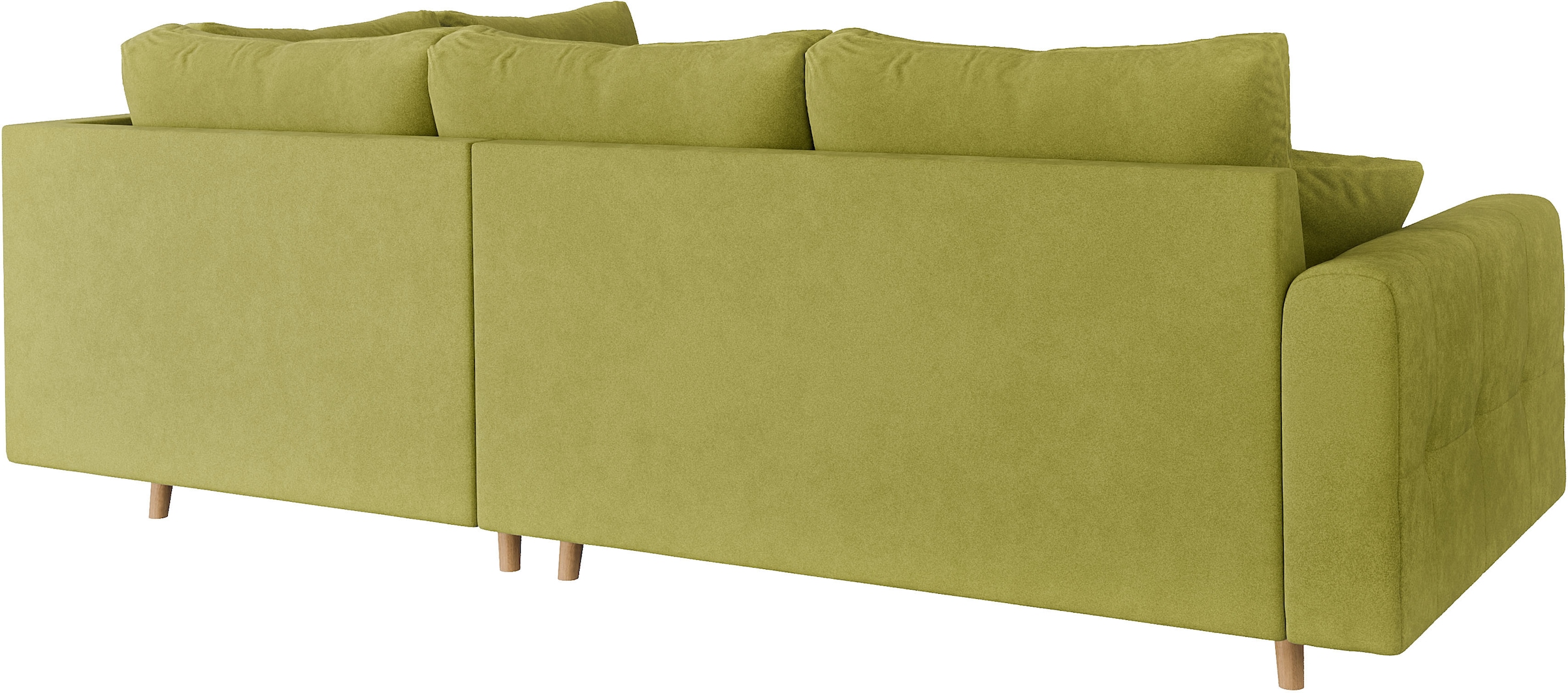 Home affaire Ecksofa »CHARRE L-Form mit Ottomane, Maße B/T/H: 231/161/81 cm«, feine Steppung, lose Rücken- und Zierkissen, auch in Cord und Bouclé