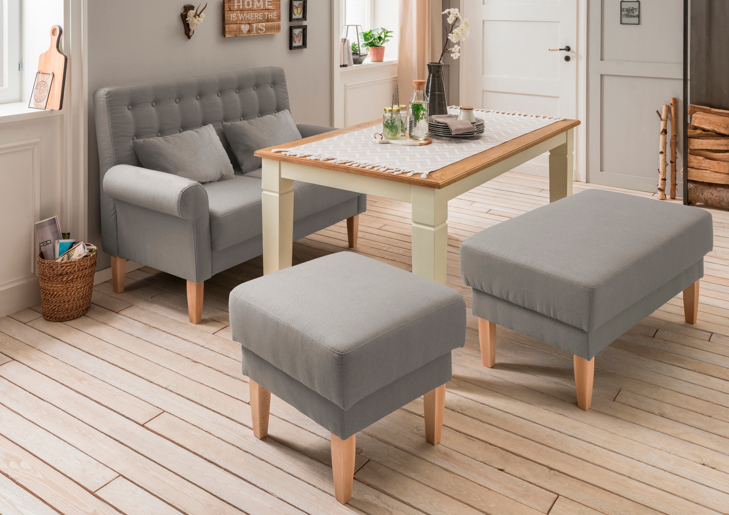 Home affaire Küchensofa »Scalea«, inkl. 2 Stk. Zierkissen, in verschiedenen Stoffen und Farben