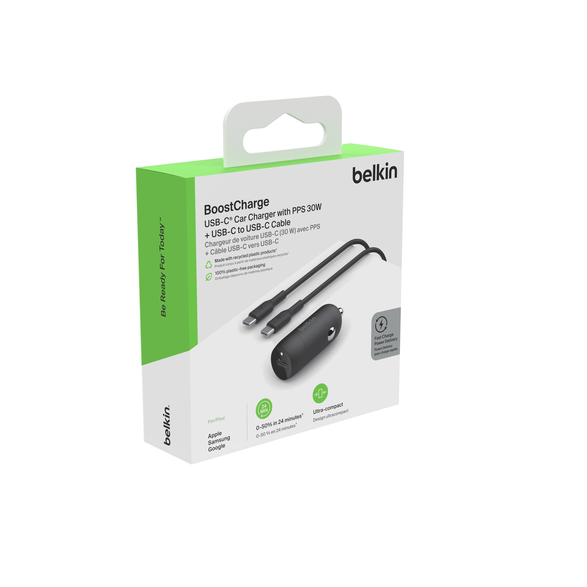 Belkin USB-Ladegerät »BoostCharge 30 W Kfz-Charger USB-C mit PPS«