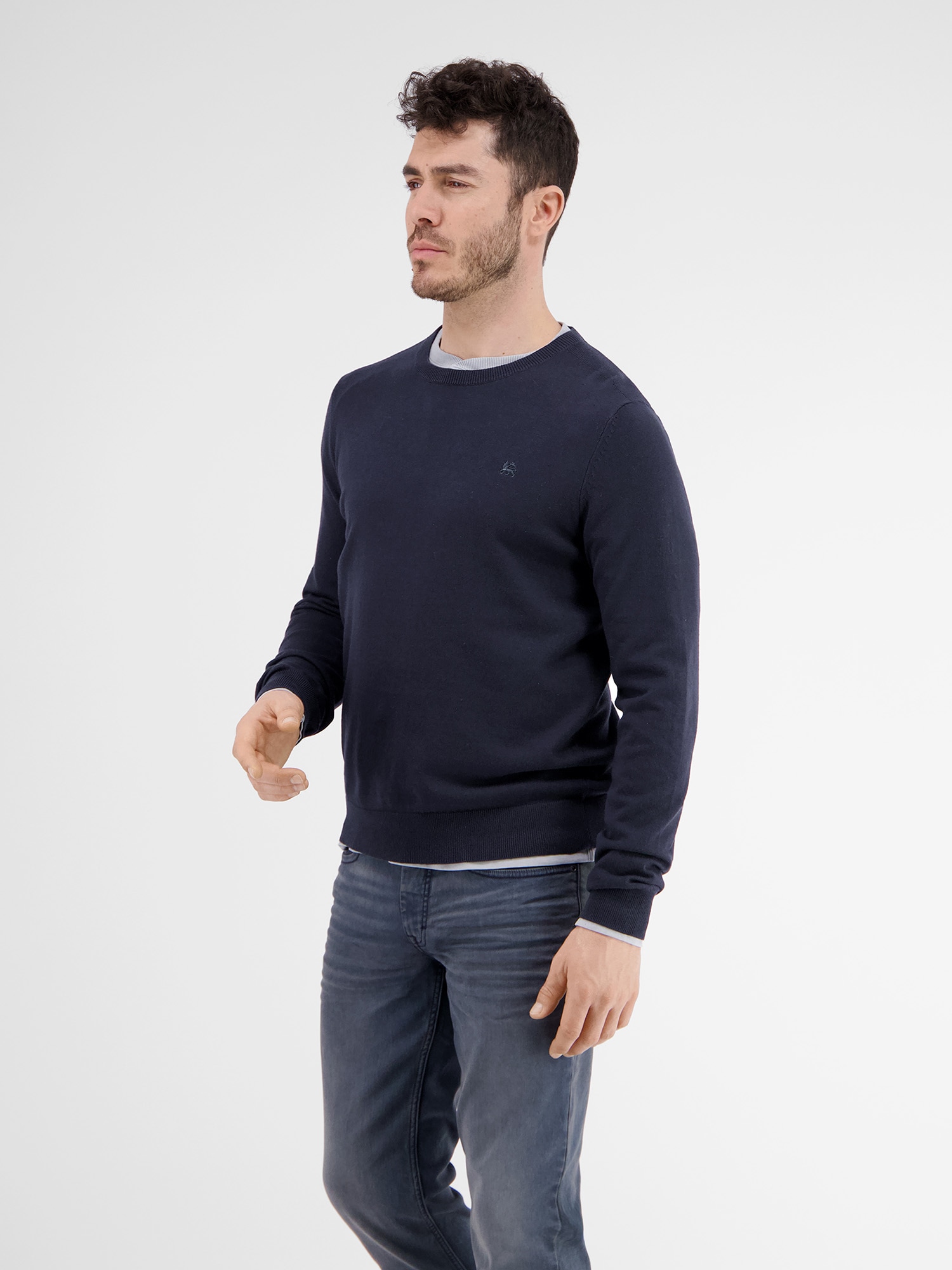 LERROS Strickpullover »LERROS Lässiger Flachstrickpullover«