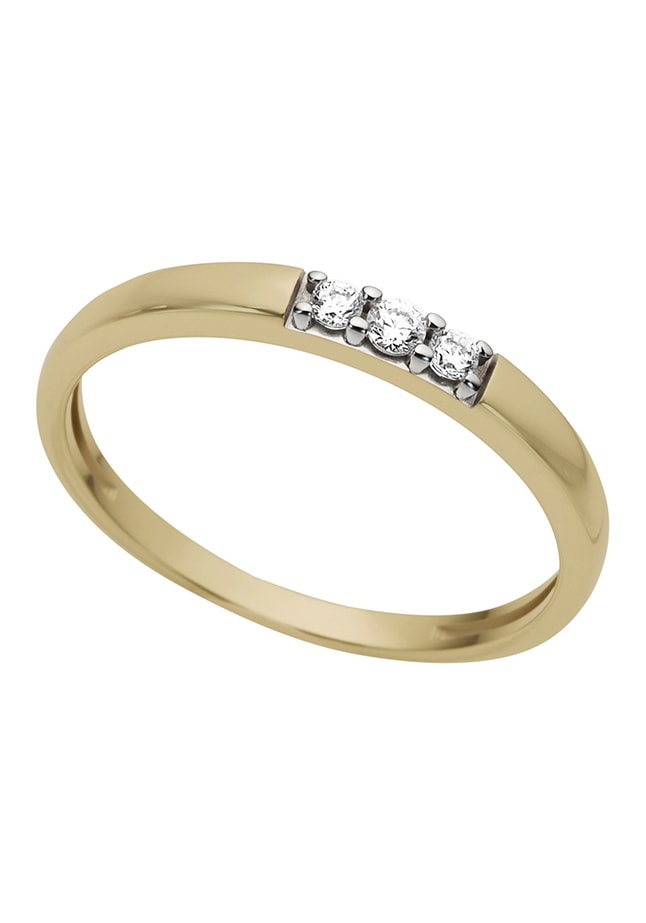 Firetti Goldring »Schmuck Geschenk, Fingerring kaufen Memoire-Optik glitzernd«, mit (synth.) Zirkonia online