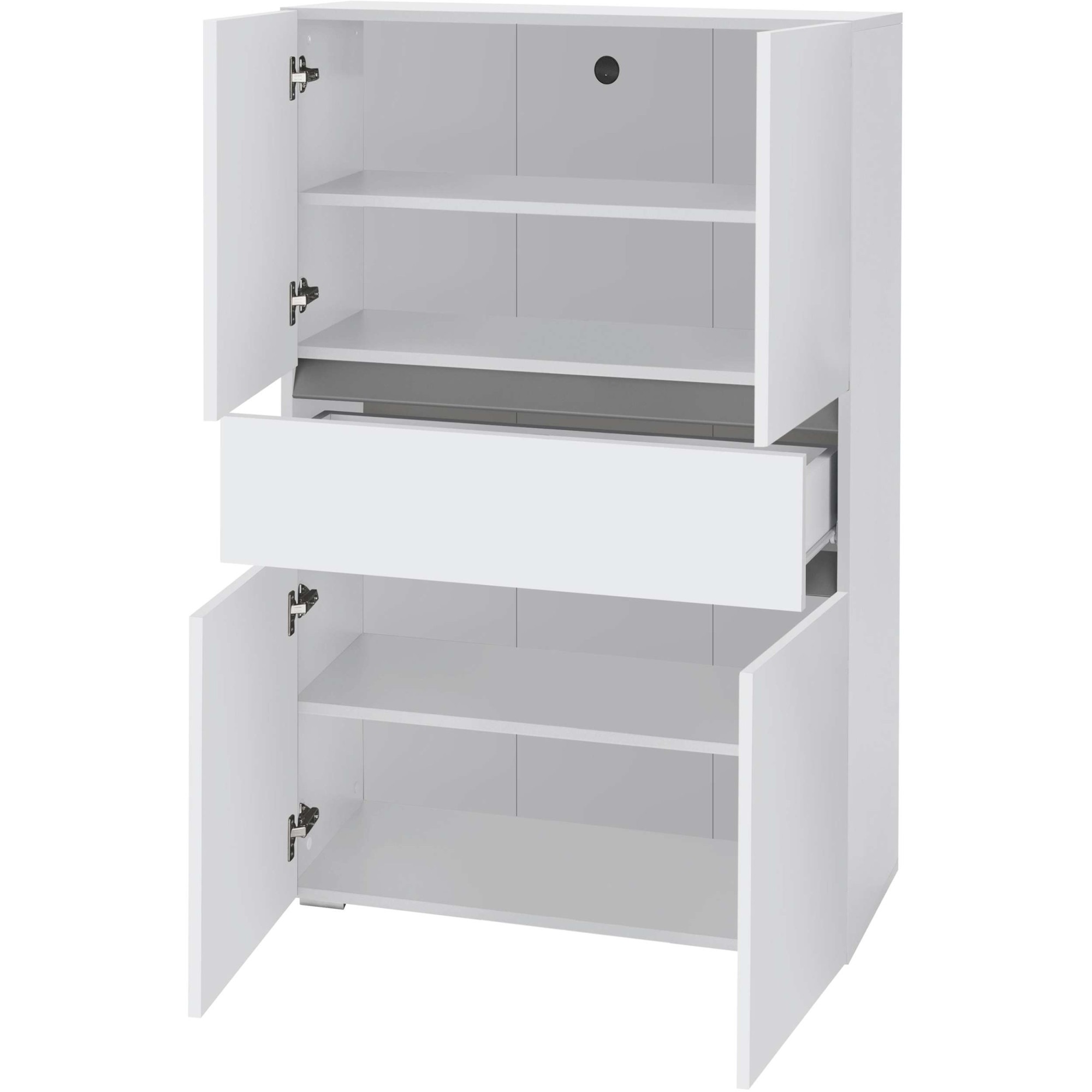 Home affaire Midischrank »Wisla«, mit 4 Türen & 1 Schublade, Breite 76 cm, Höhe 130 cm