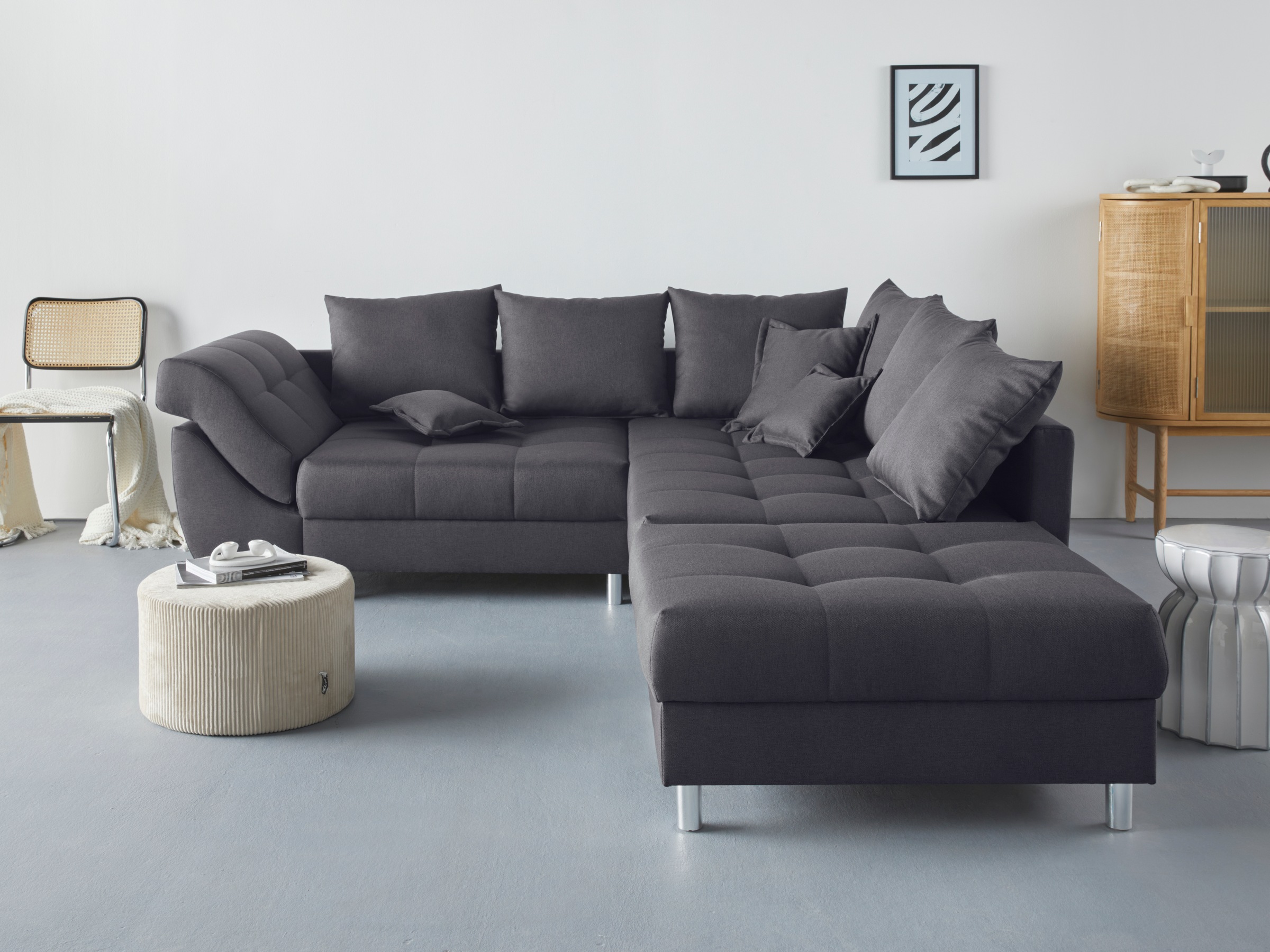 COLLECTION AB Ecksofa »(Spar-Set) Innsbruck L-Form und Hocker«, (Spar-Set), günstig online kaufen