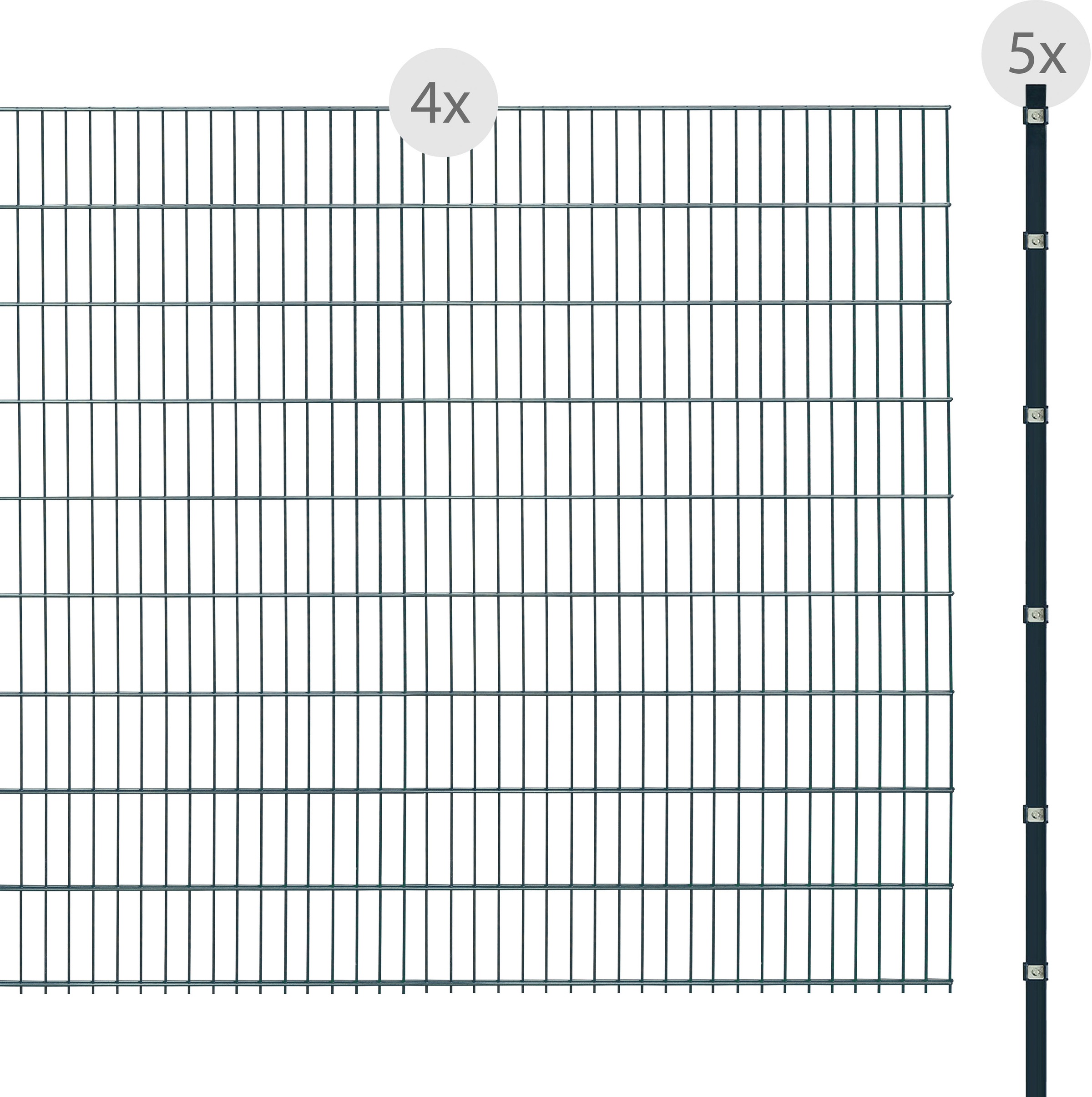 Arvotec Doppelstabmattenzaun, mit Abdeckschienen, 183 cm, 8 m kaufen