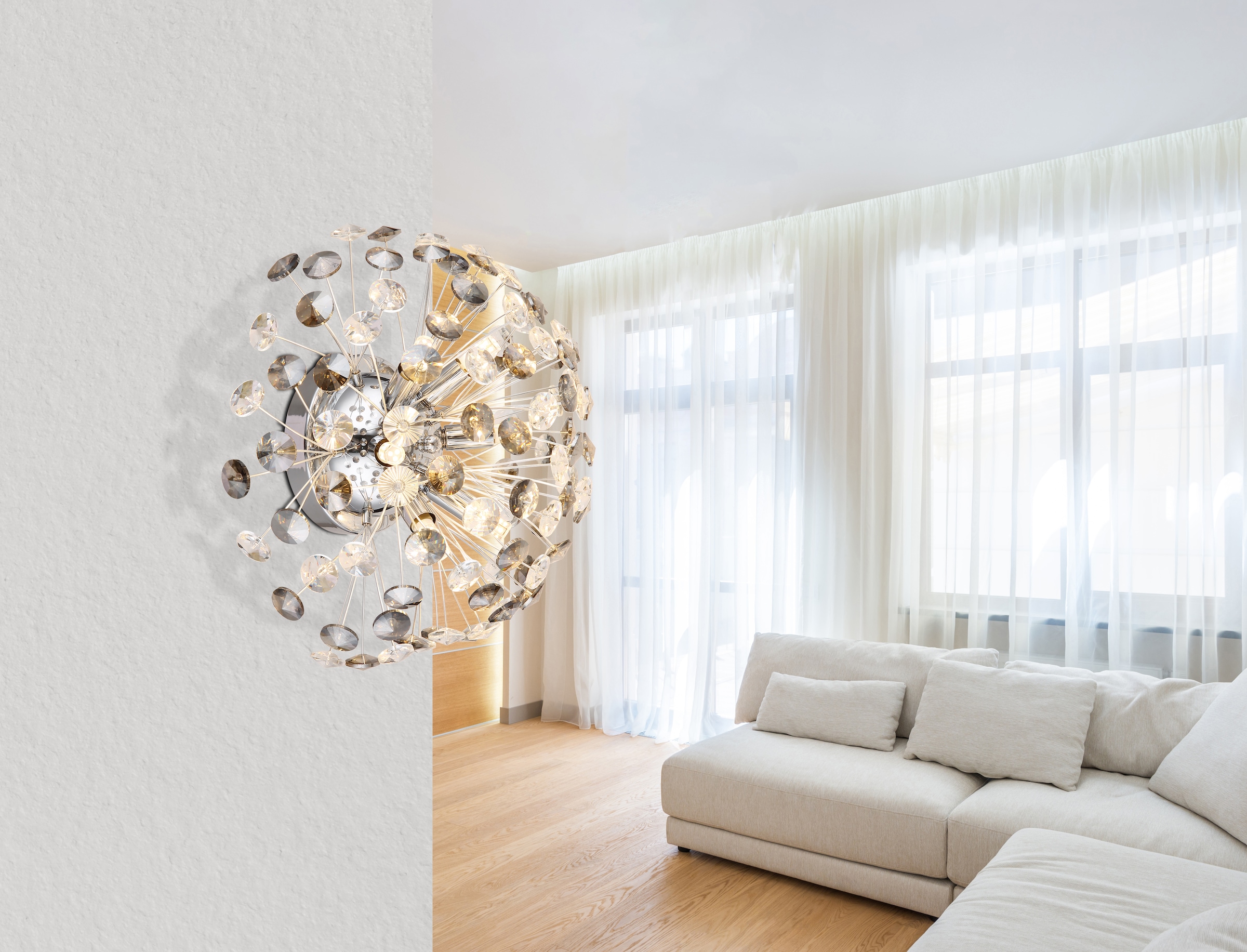GLOBO LIGHTING Wandleuchte »KATRINA« G9 1 Stk. Warmweiß Wandlampe Wand Wohnzimmer Flur Wandbeleuchtung