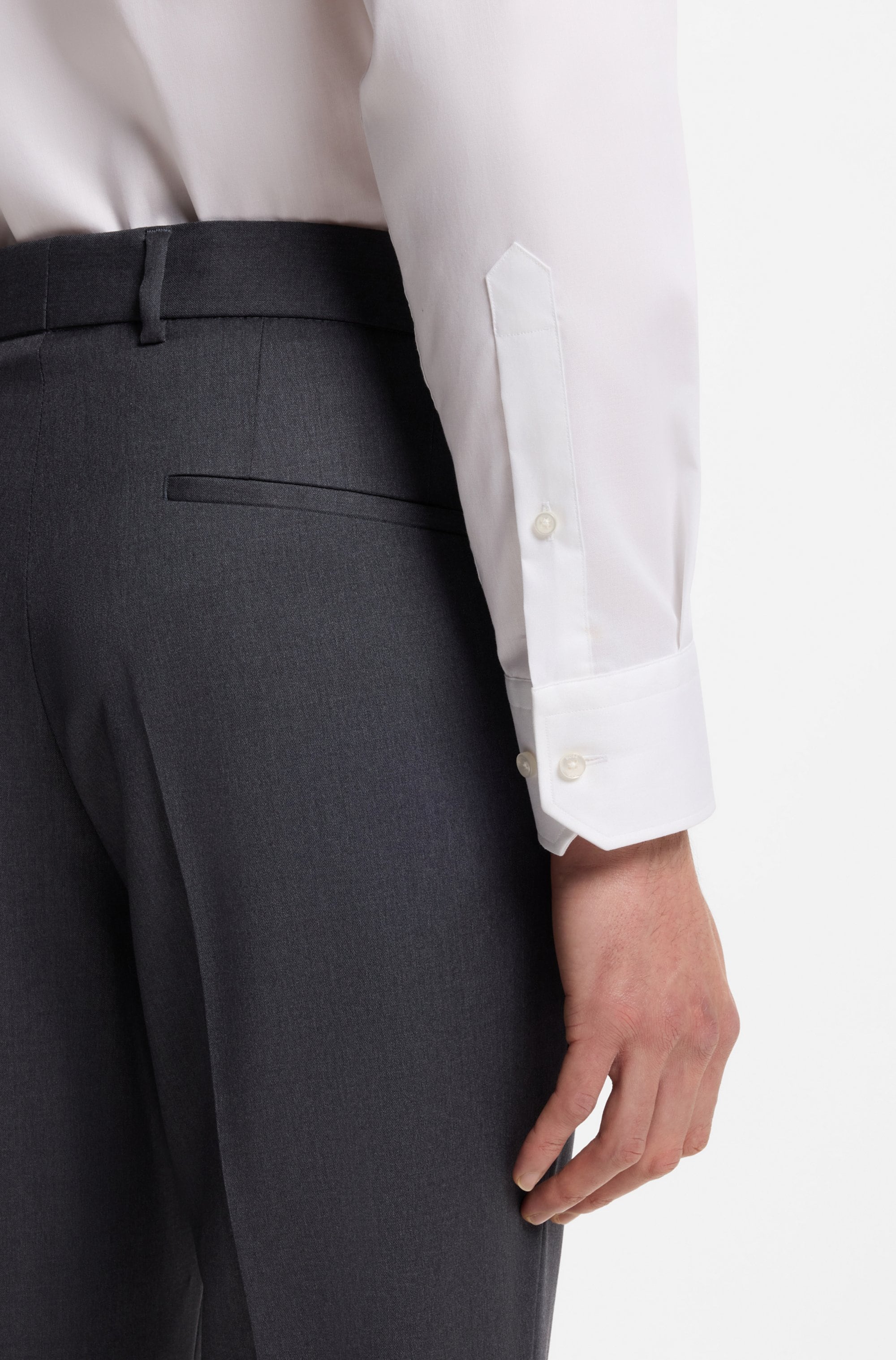 BOSS Businesshemd Kent-Kragen, Regular Fit, bügelleichte Baumwollqualität