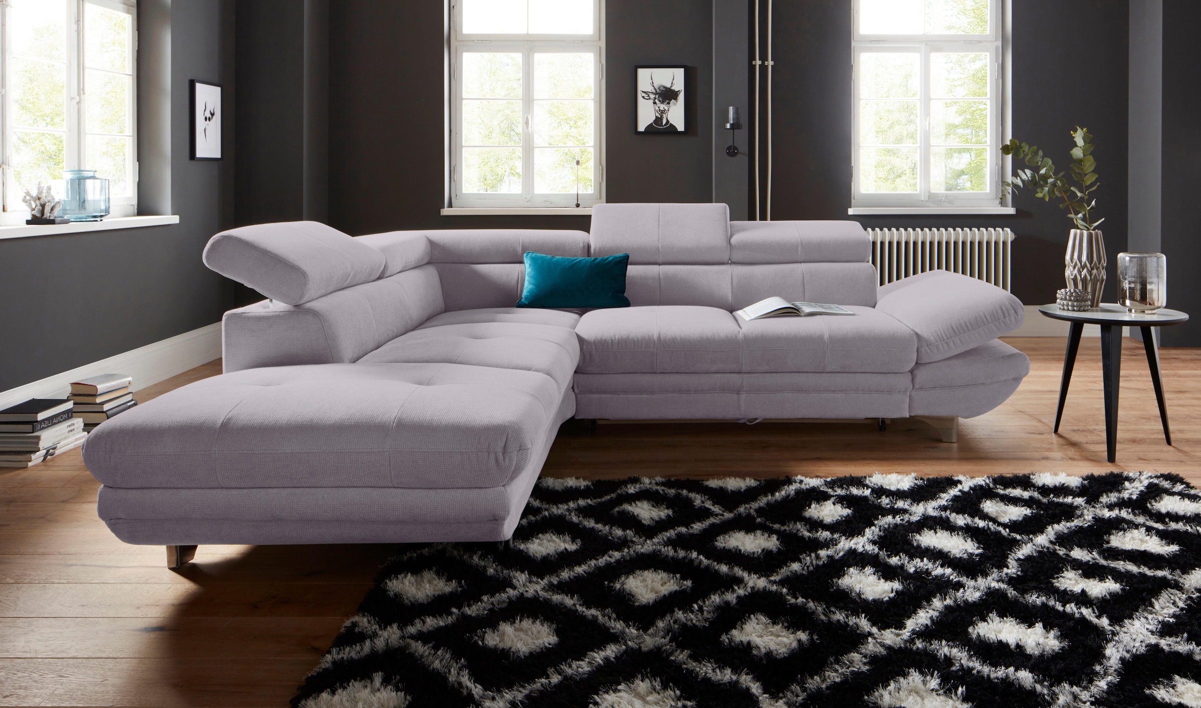 COTTA Ecksofa »Enterprise L-Form«, inklusive Kopf- und Armteilverstellung, wahlweise mit Bettfunktion