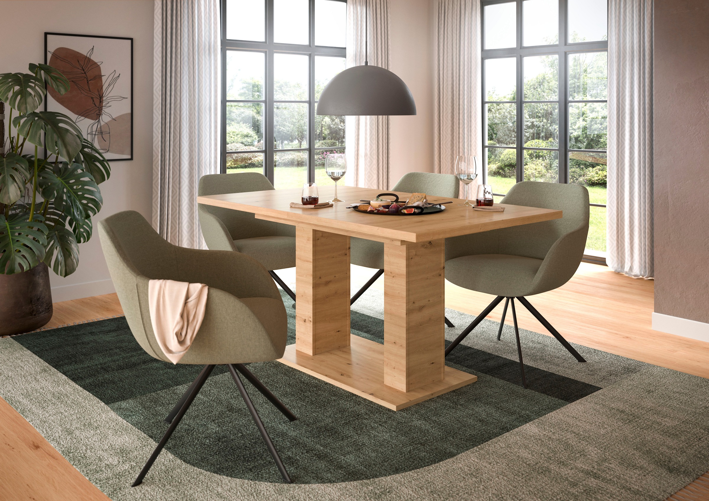 INOSIGN Esstisch »Motus, ausziehbar 150 -190 cm, inklusive 40 cm Einlegepla günstig online kaufen
