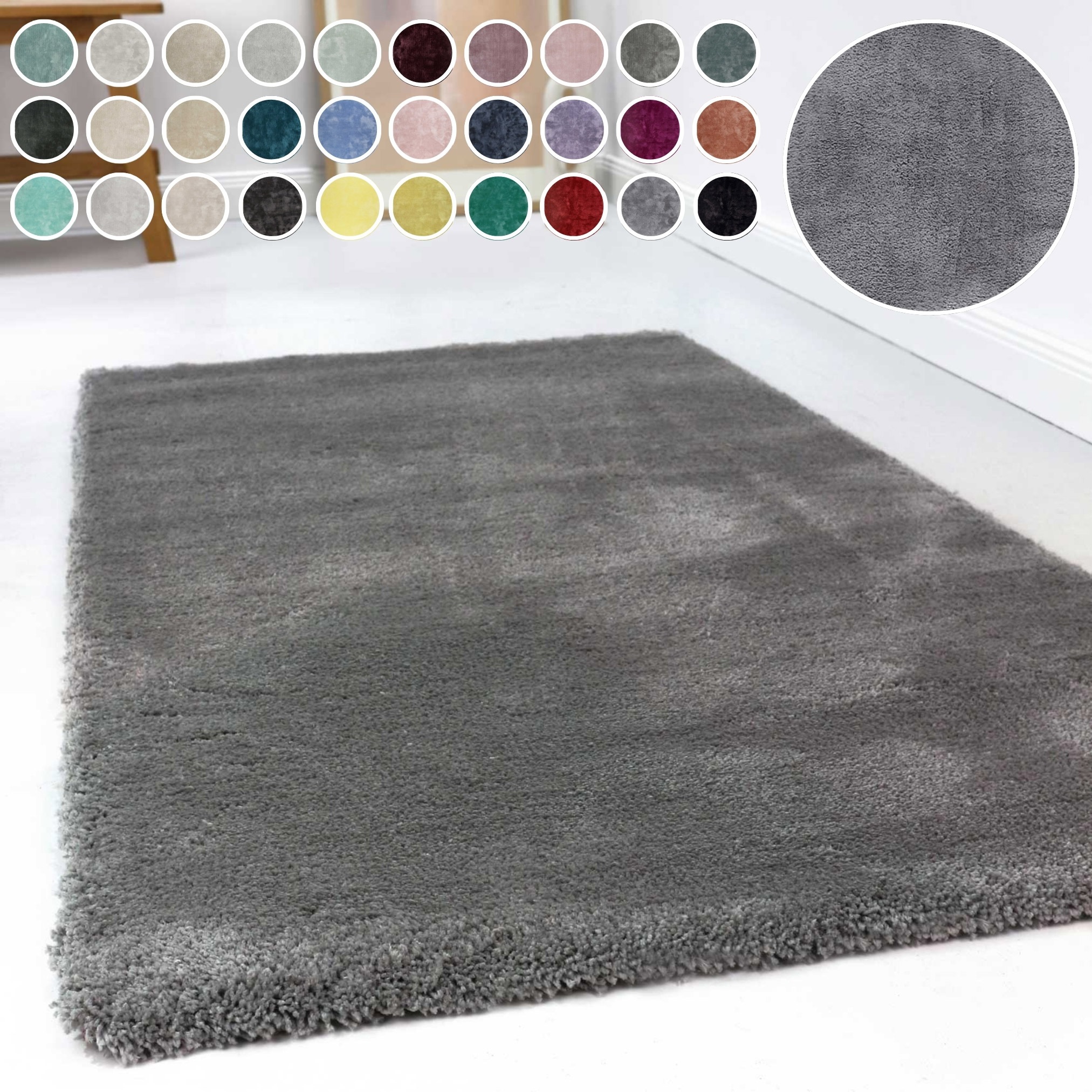 Esprit Hochflor-Teppich "Relaxx ESP-4150" rund 25 mm Höhe Wohnzimmer, sehr günstig online kaufen