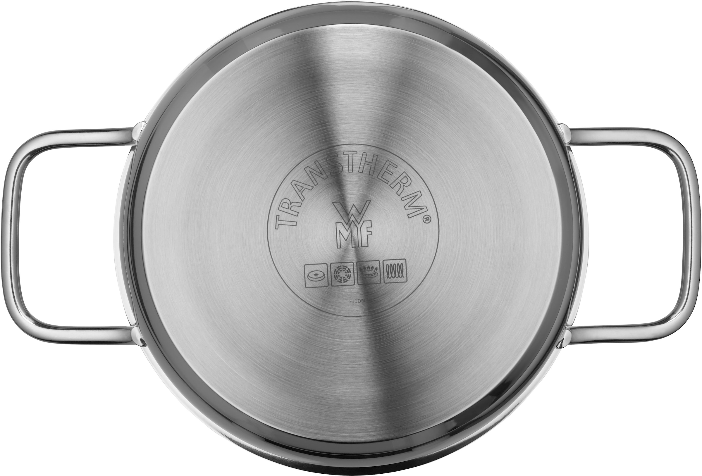 WMF Bratentopf »Diadem Plus«, Cromargan® Edelstahl Rostfrei 18/10, (2 tlg.), breiter Schüttrand, außergewöhnliches Design, spülmaschinengeeignet
