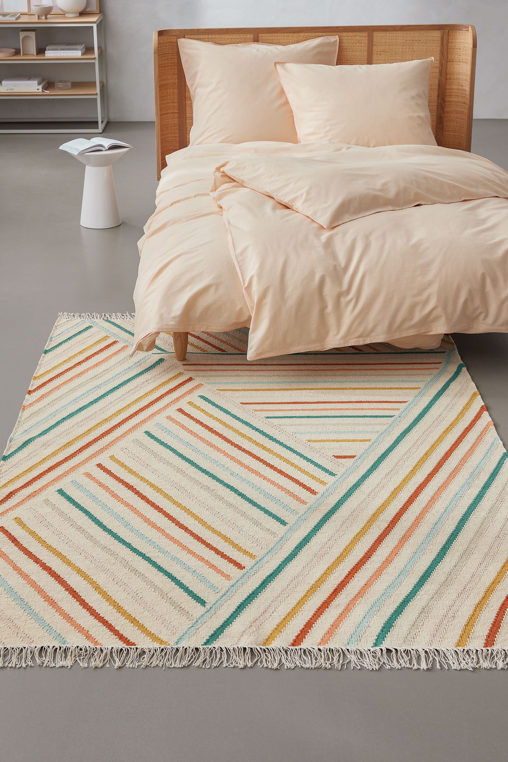 Wecon home Teppich »Modern Pop«, rechteckig, 5 mm Höhe, handgewebt, robust, strapazierfähig, skandinavisch, Naturfaser