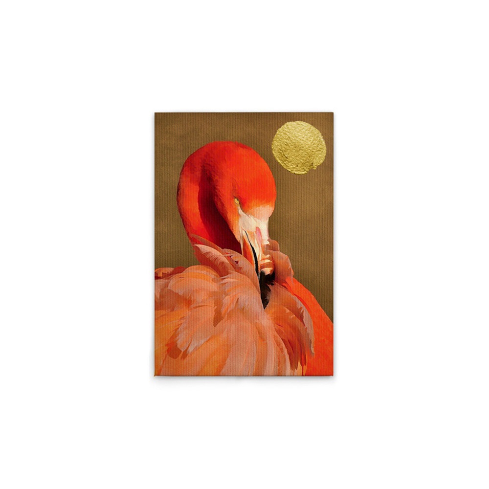 A.S. Création Leinwandbild »Flamingo in Sun - Wandbild Rot Gold Braun Keilr günstig online kaufen