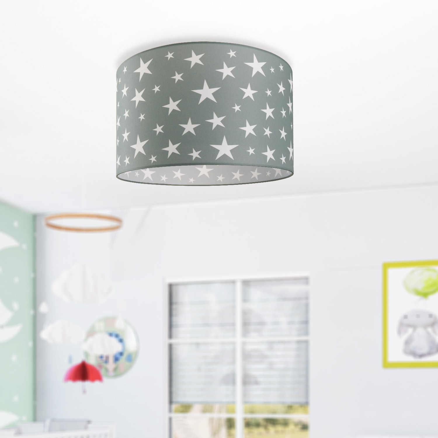 Paco Home Deckenleuchte »Capri 315«, 1 flammig, Leuchtmittel E27 | ohne Leuchtmittel, Kinderlampe Deckenlampe LED Kinderzimmer Sternenhimmel Motiv E27