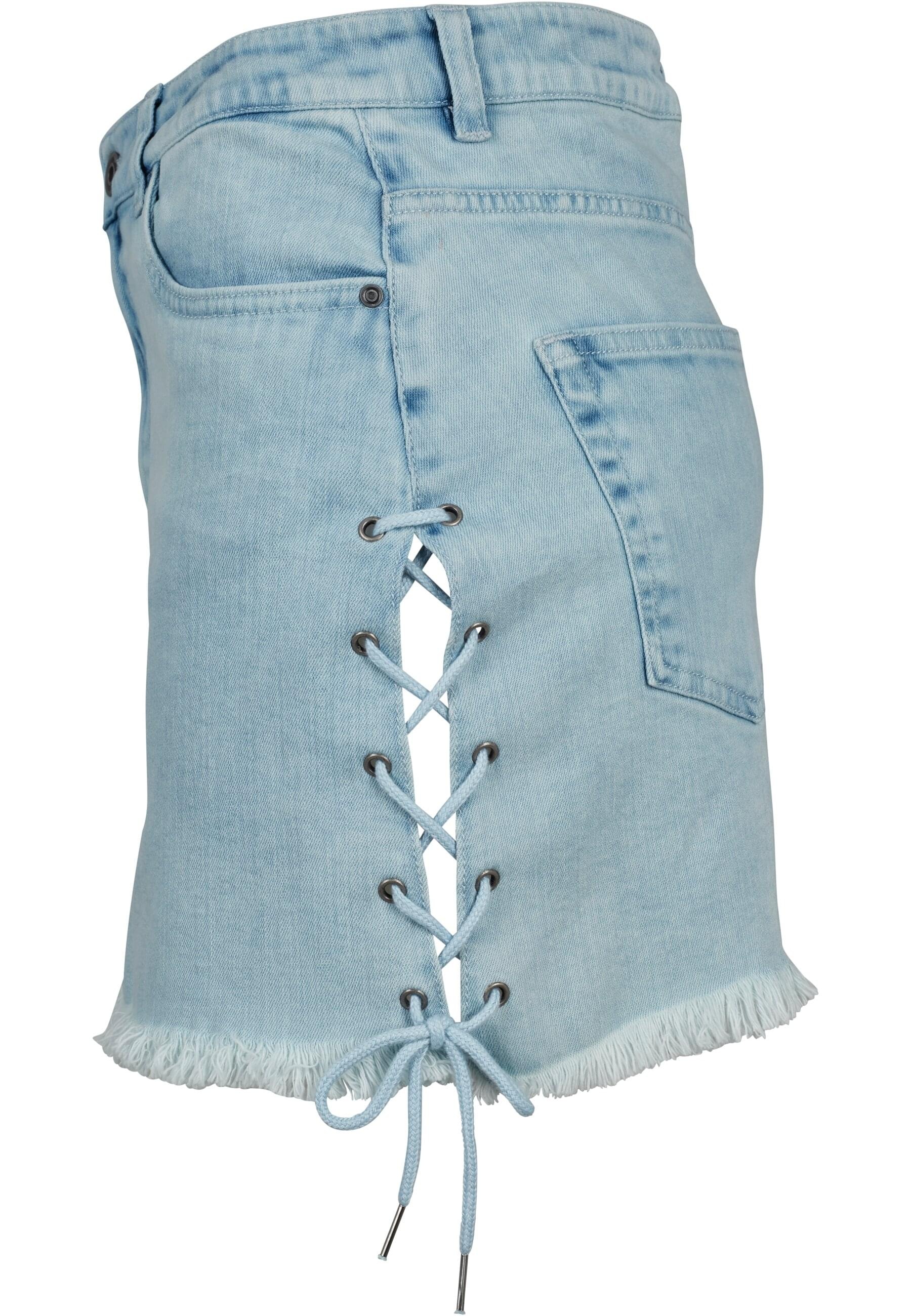 URBAN CLASSICS Jerseyrock »Urban Classics Damen Ladies Denim Lace Up Skirt« 1 Stk.