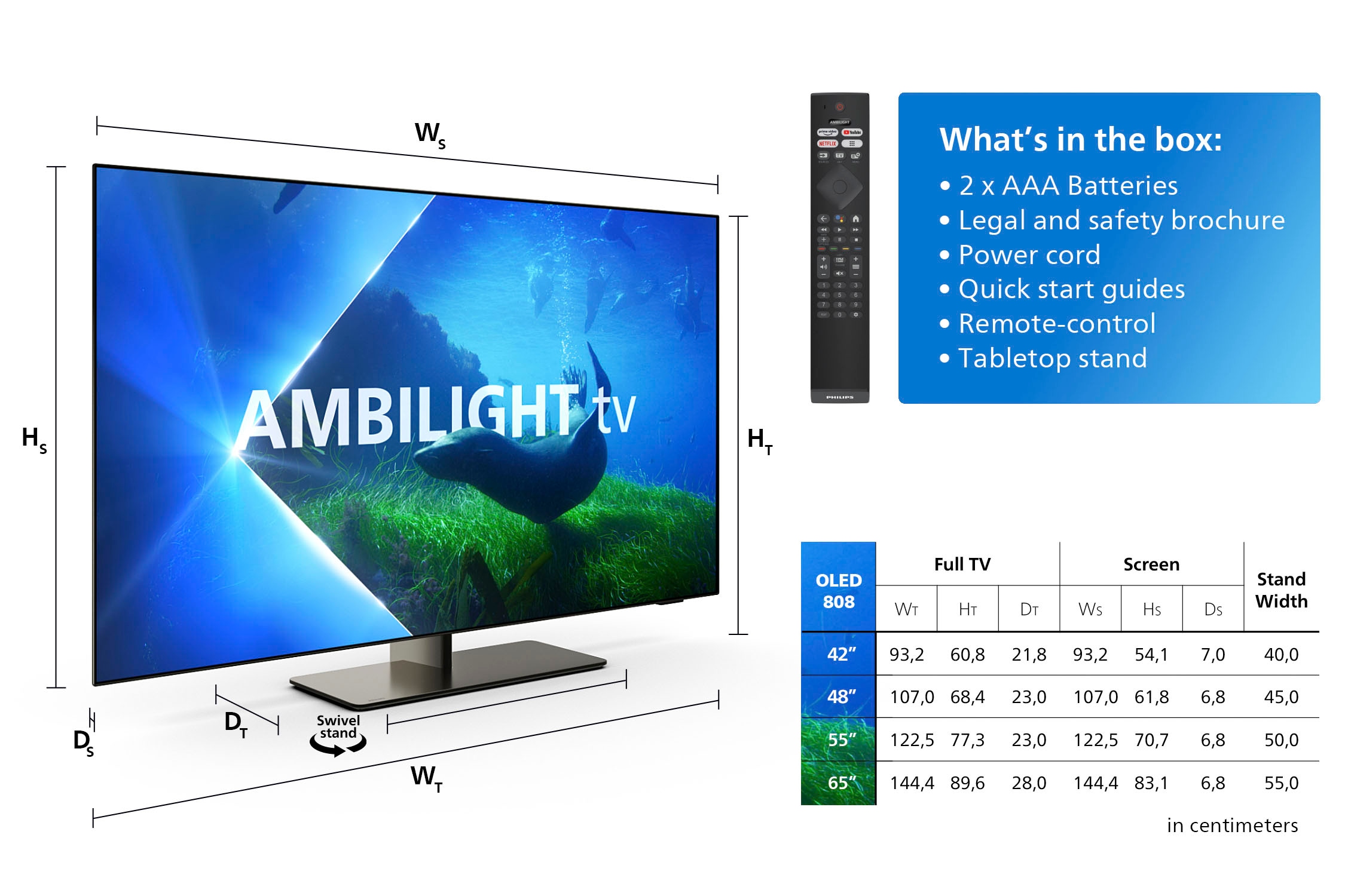 Philips OLED-Fernseher, 106 cm/42 Zoll, 4K Ultra HD, Android TV-Google TV-Smart-TV