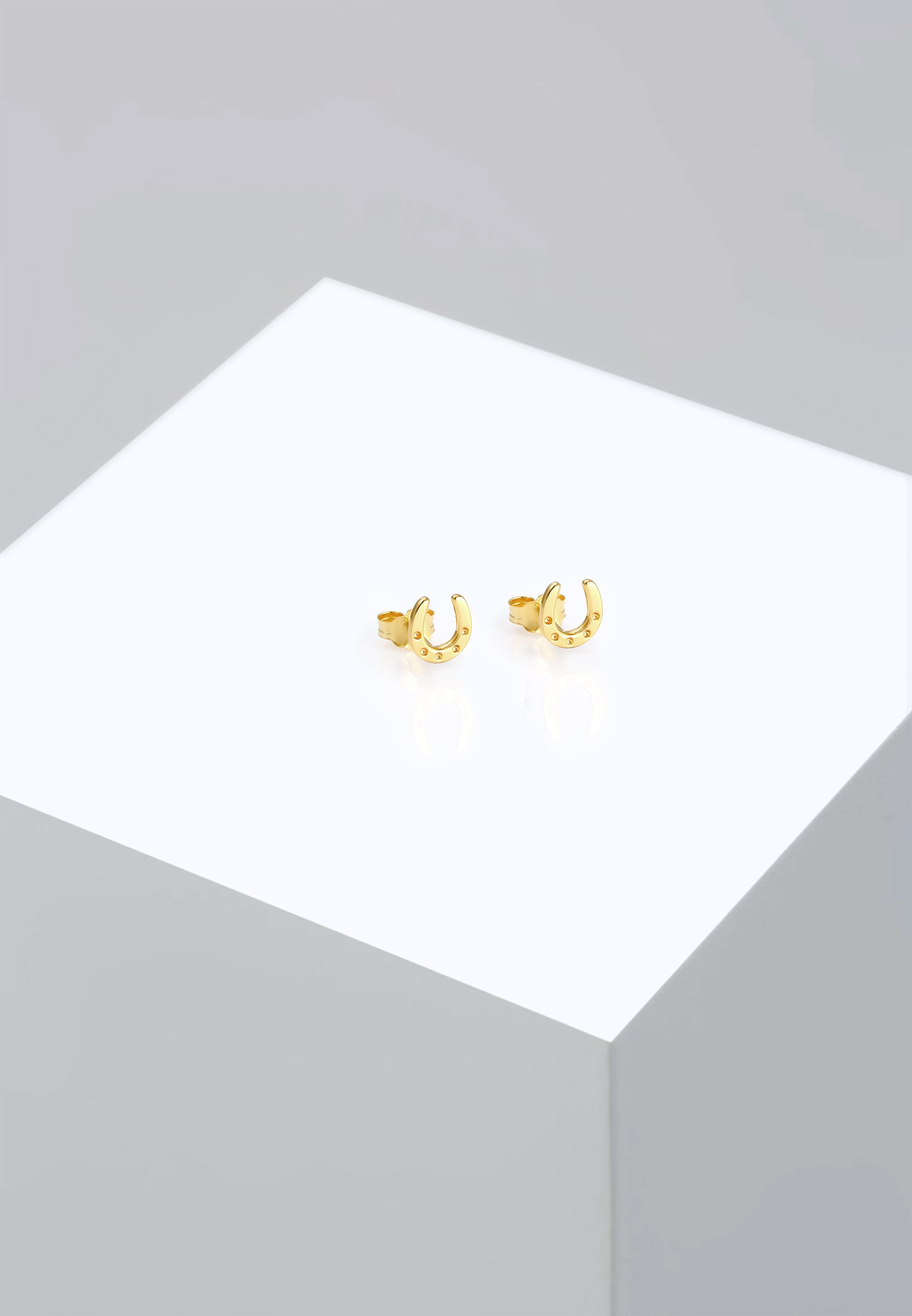Elli Premium Paar Ohrstecker »Ohrstecker Hufeisen 585 Gelbgold«