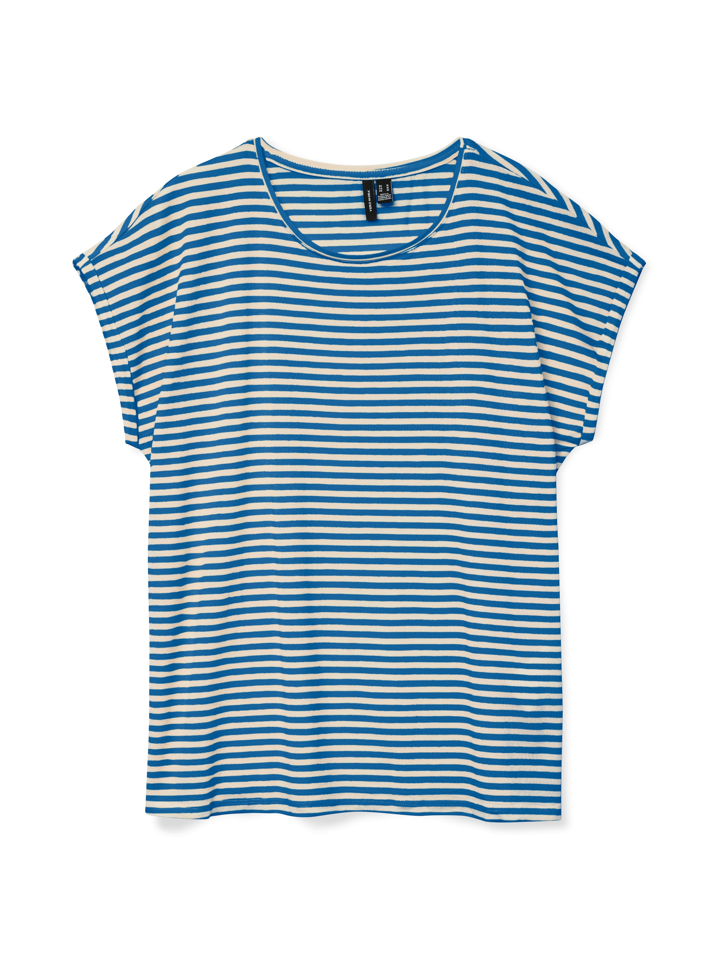 Vero Moda Rundhalsshirt »VMAVA PLAIN SS TOP STRIPE GA JRS NOOS«