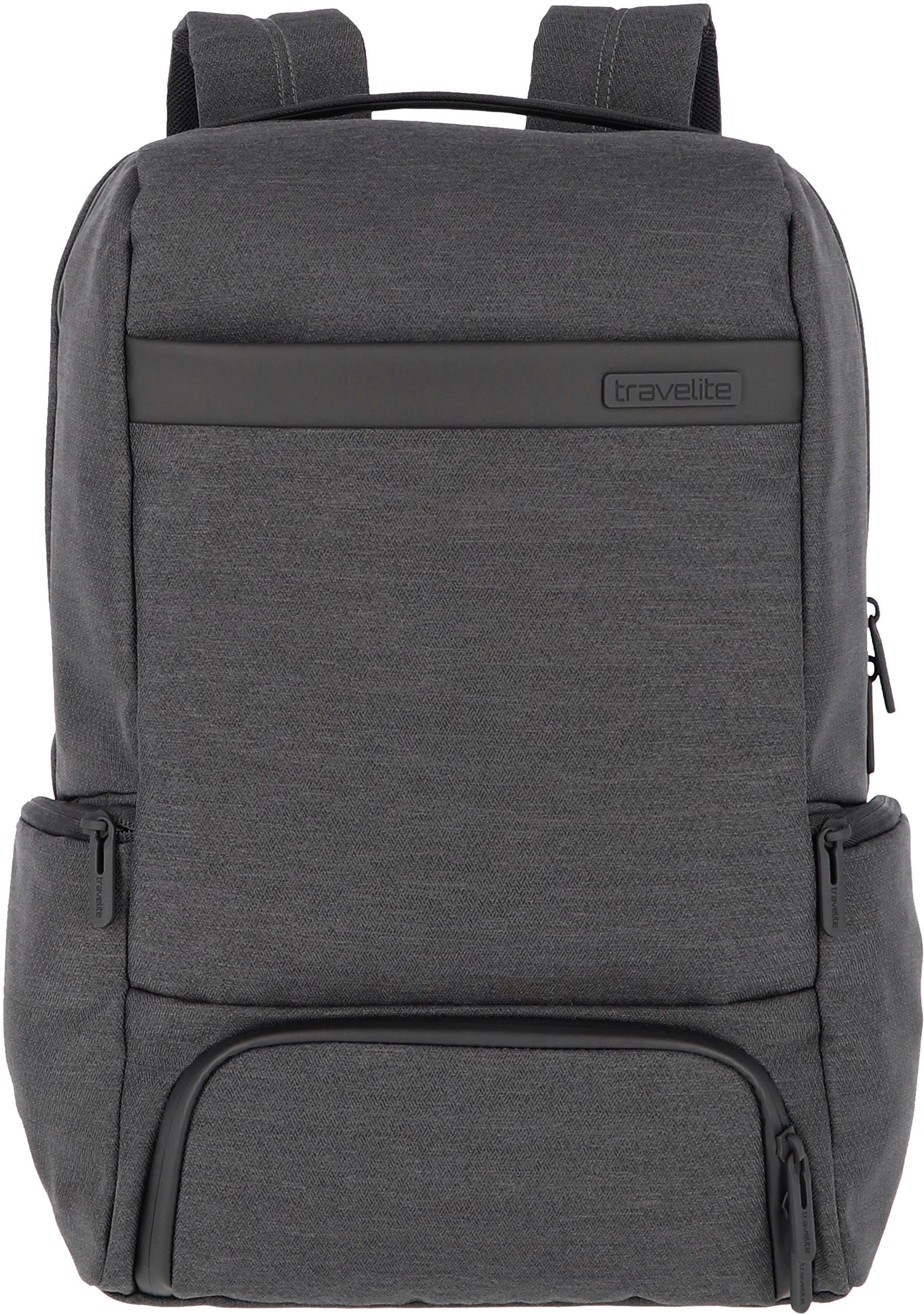 travelite Rucksack »Meet, 41 cm, anthrazit«, Arbeitsrucksack Schulrucksack Laptoprucksack mit 15,6-Zoll Laptopfach