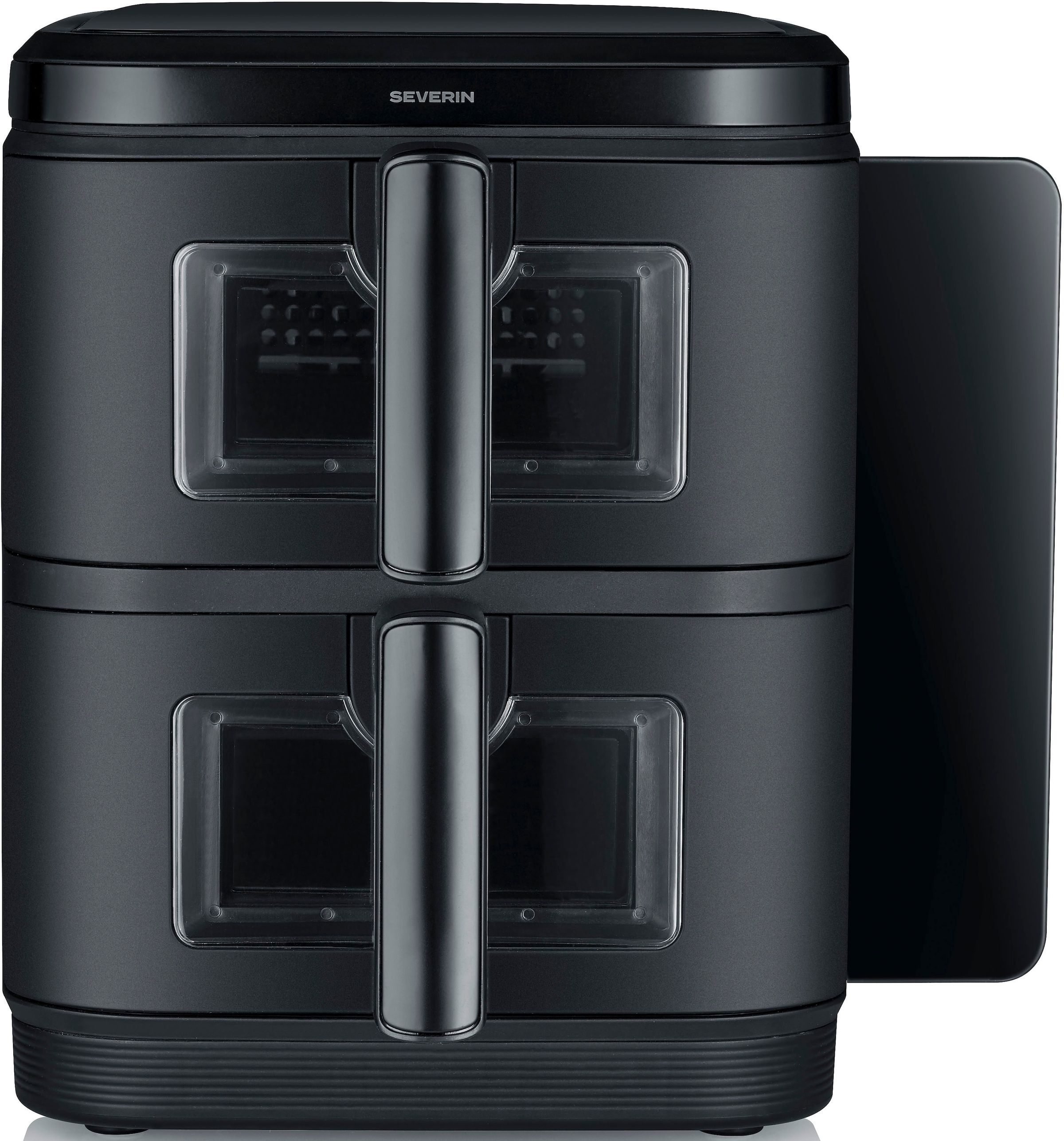 Severin Heißluftfritteuse »Severin S-Fry Duo Stack, FR 2468« 2800 W 2 Kammern, XXL-Doppelstock Airfryer, 11l, schwarz, Touchbedienung