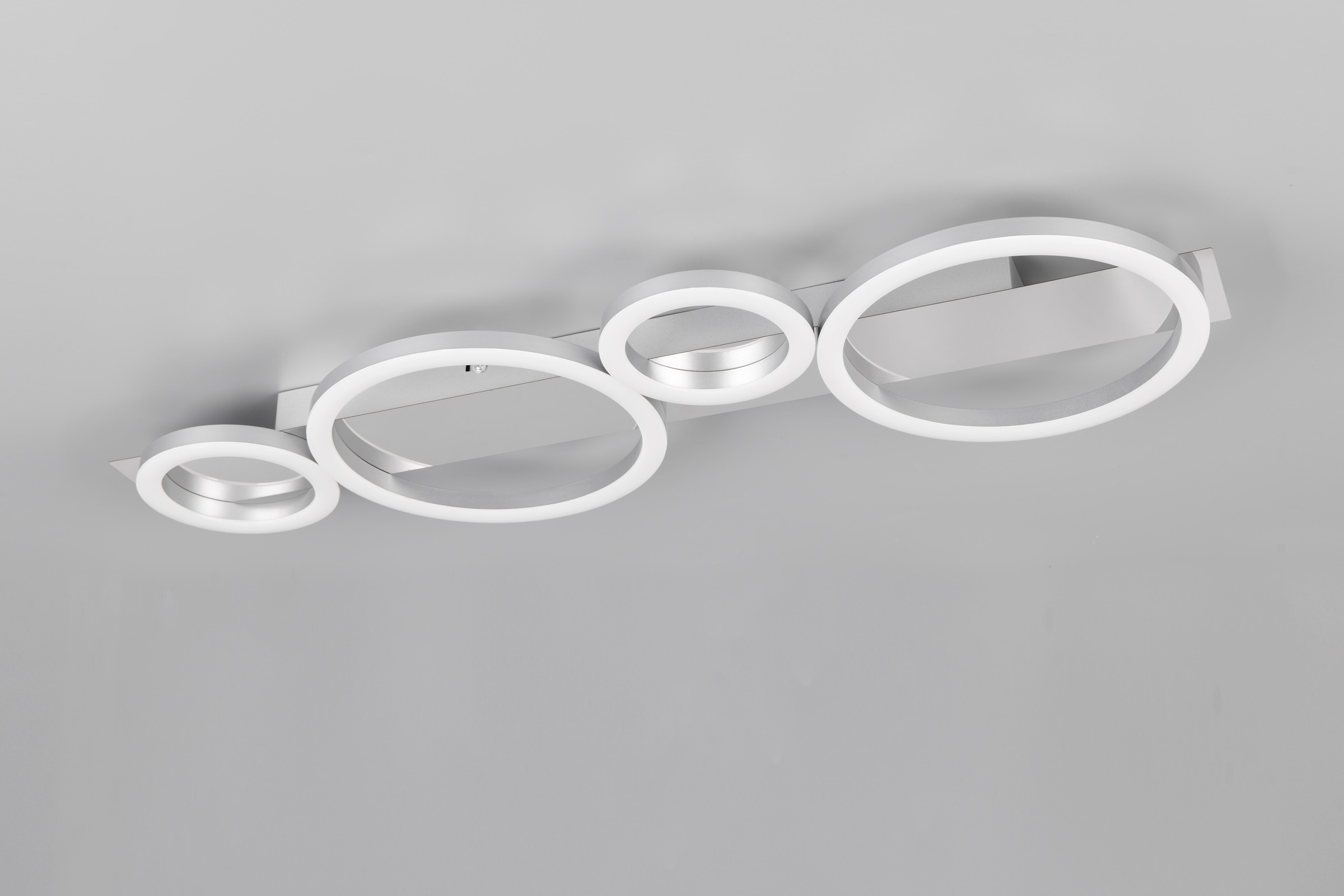 REALITY Leuchten LED Deckenleuchte »LUMOS, Deckenlampe mit LED Ringen, 26,5W 3300 Lumen 4000K kaltweiß«, 1 flammig, Leuchtmittel LED-Board | LED fest integriert, als Wandlampe oder Deckenlampe montierbar, B/H/T: 72 x 23 x 5,5 cm