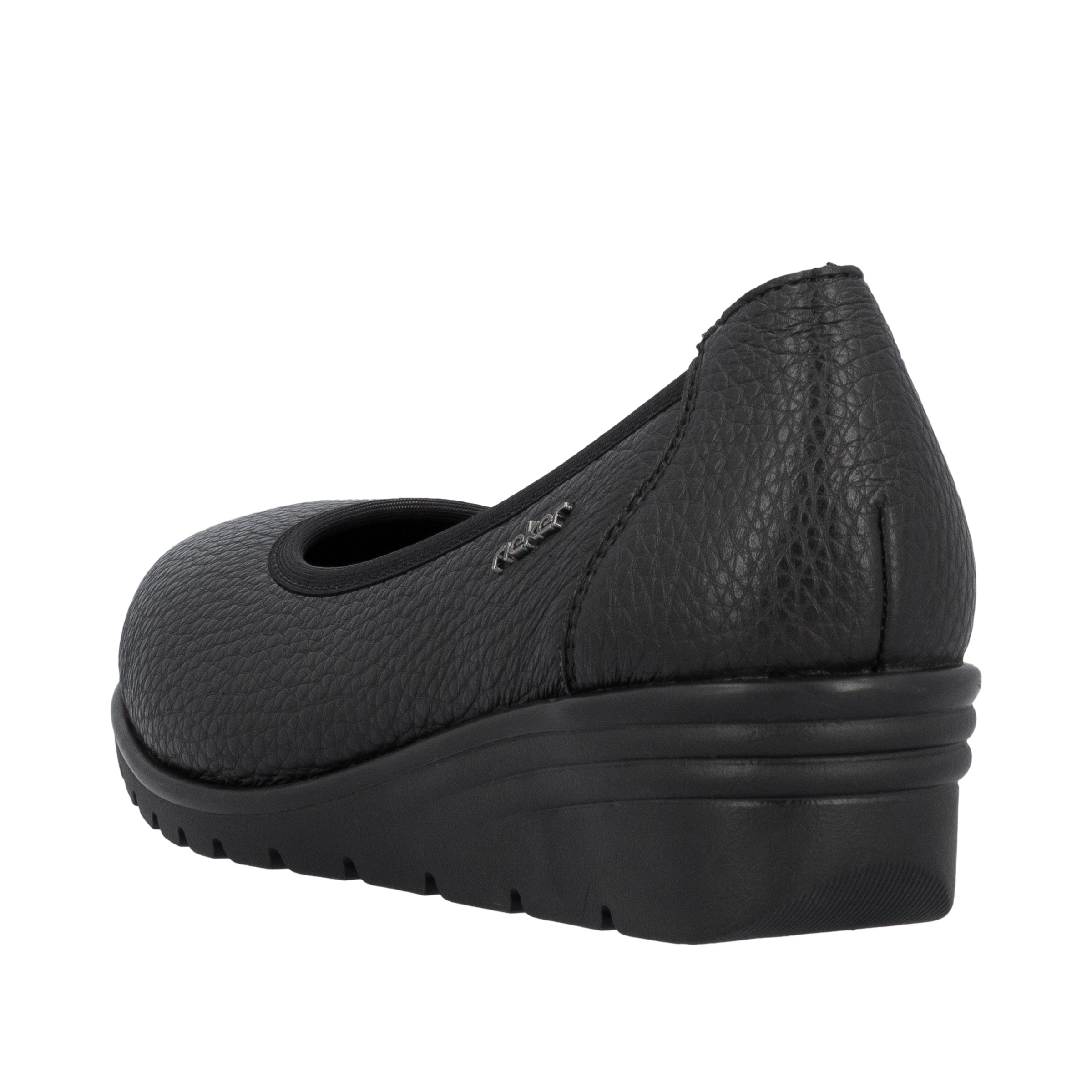 Rieker Keilpumps, Ballerina, Schlupfschuh, Slipper mit leichter Struktur im Obermaterial