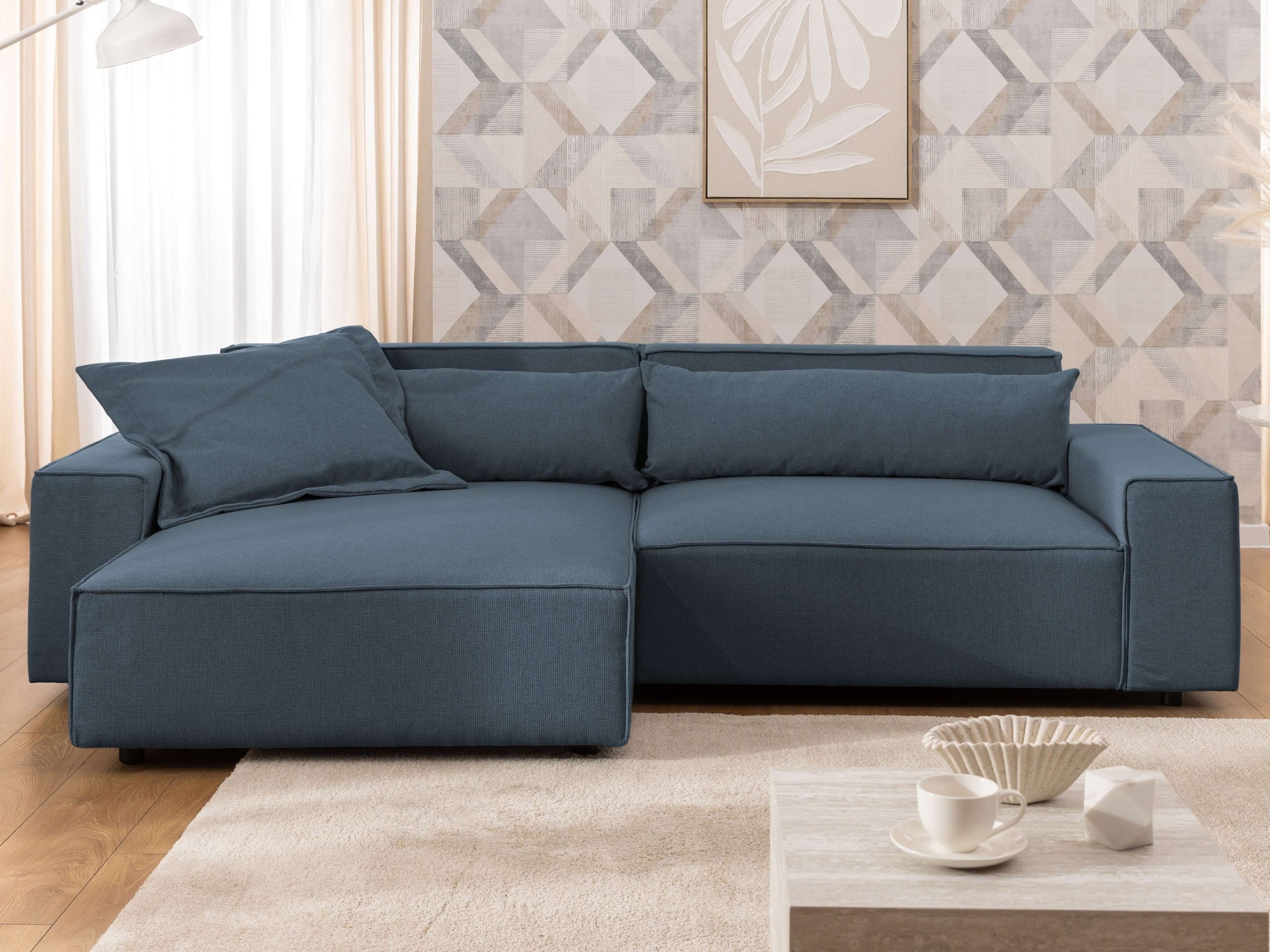 OTTO home Ecksofa »KINLEE Design-Sofa mit Recamiere rechts/links, Maße B/T/ günstig online kaufen