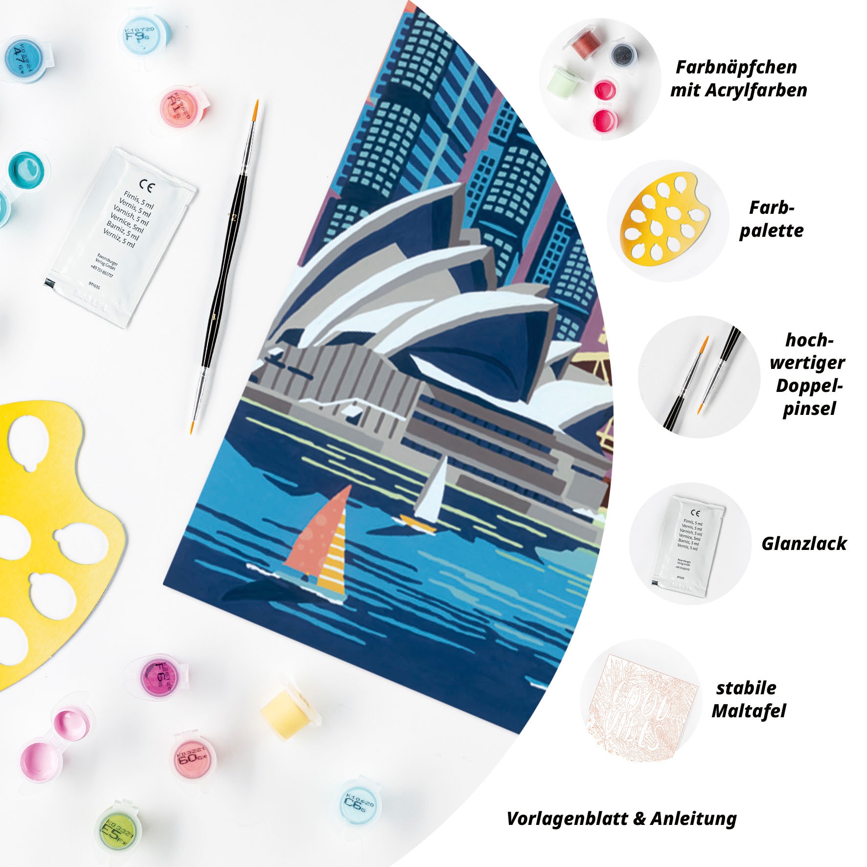 Ravensburger Malen nach Zahlen »CreArt, Colorful Sydney«, Made in Europe