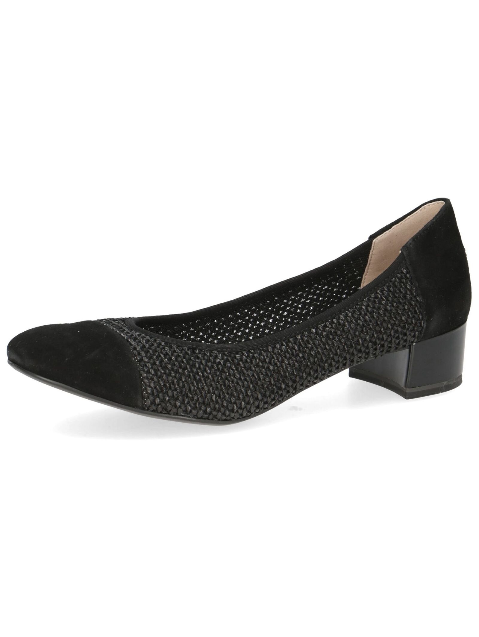 CAPRICE Pumps »Pumps Leder/Textil« Schwarz 37 37 Verschluss: Schlupfschuh