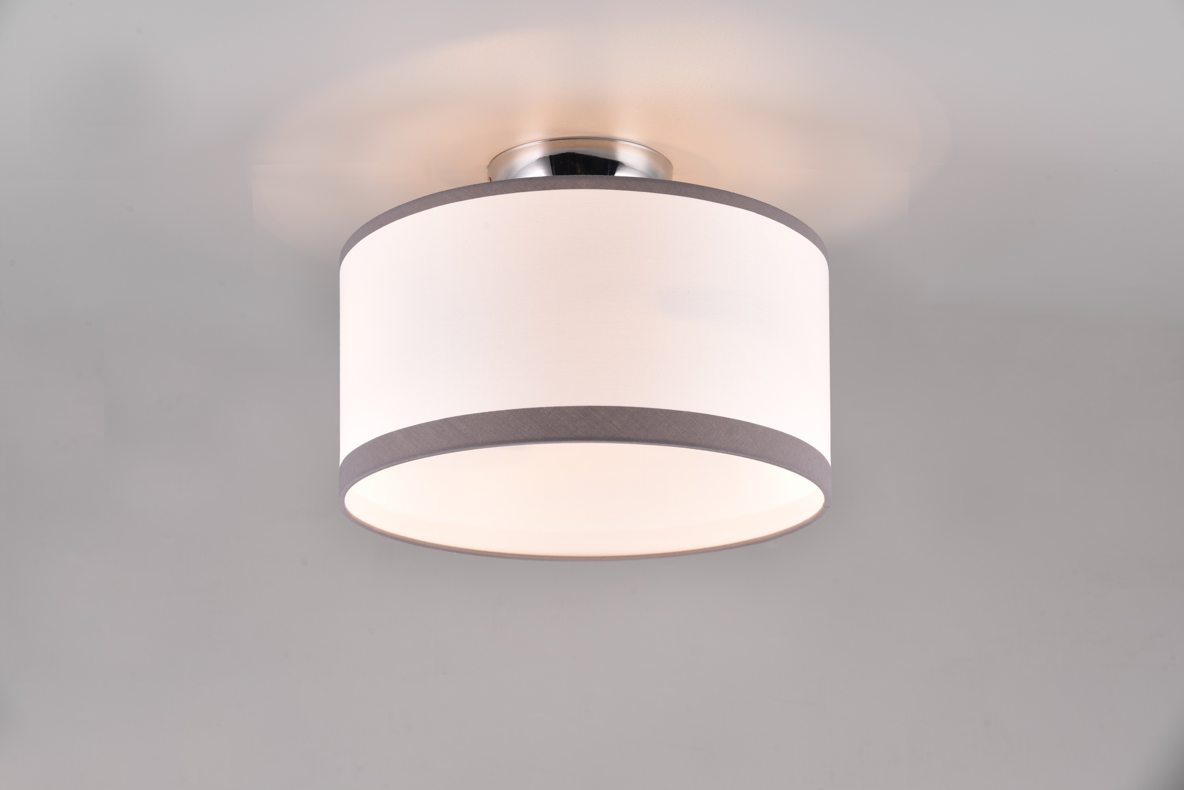 REALITY Leuchten Deckenleuchte »DAVOS, Deckenlampe mit Stoffschirm exkl 2xE günstig online kaufen