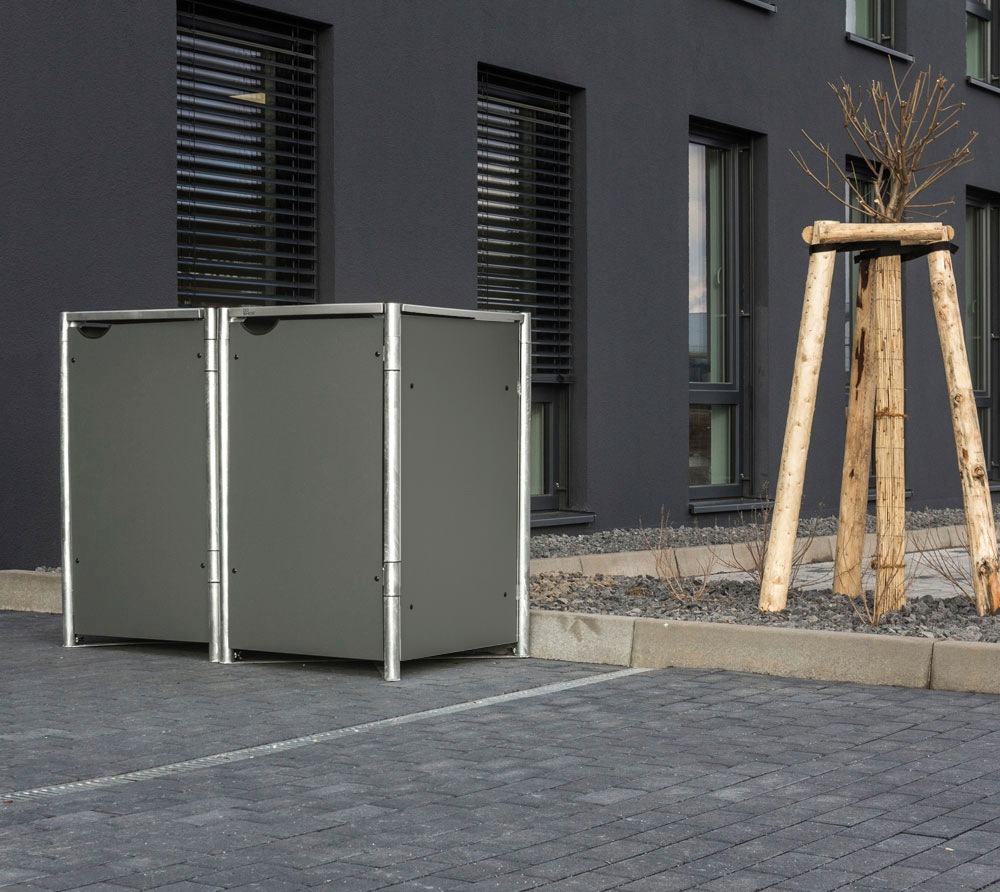 Hide Mülltonnenbox, für 2 x 240 l, grau