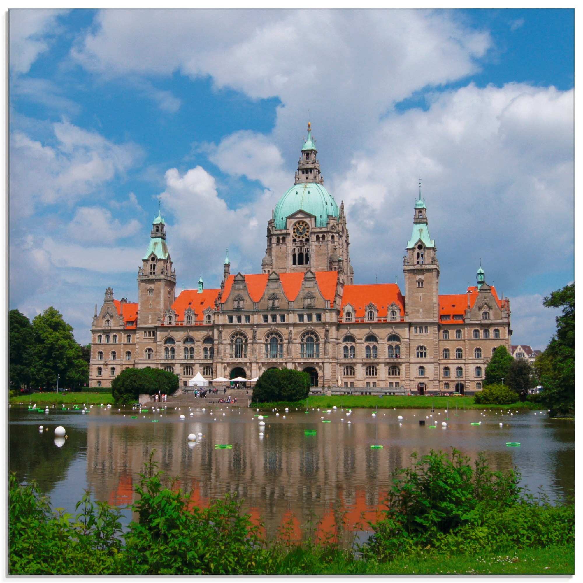 Artland Glasbild »Neues Rathaus Hannover«, Gebäude, (1 St.), in verschiedenen Größen