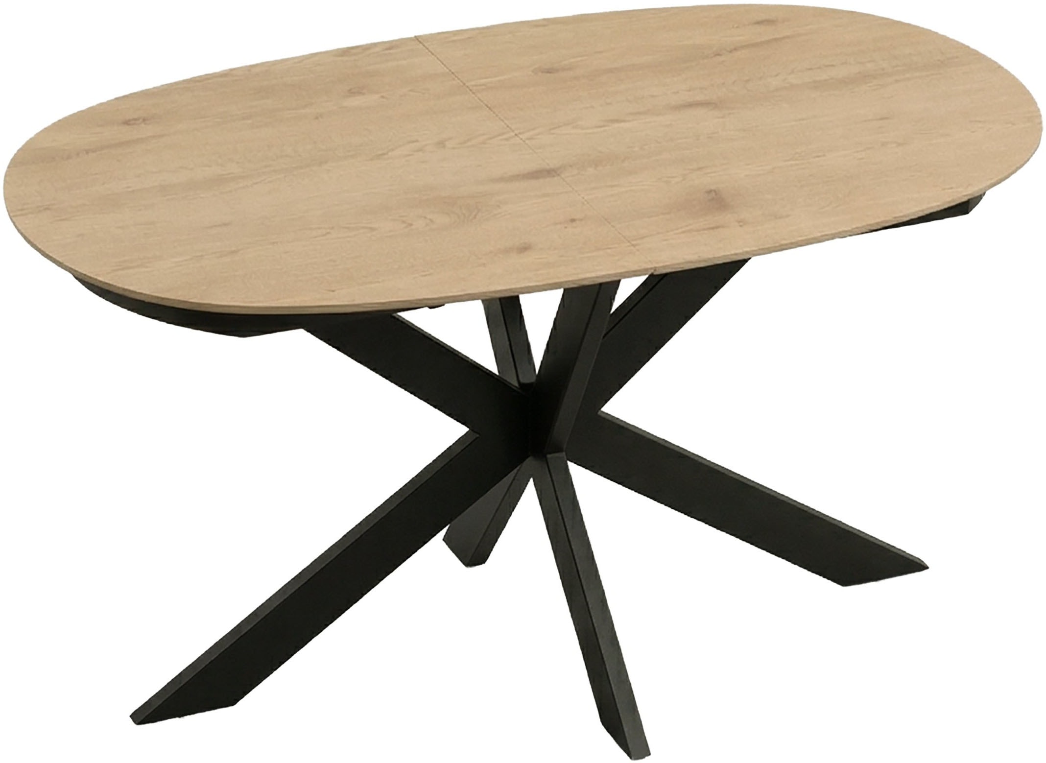 byLIVING Esstisch »NEVADA« Tischplatte Eiche natur, bis 100 kg, Säule (X-förmig), Mittelauszug