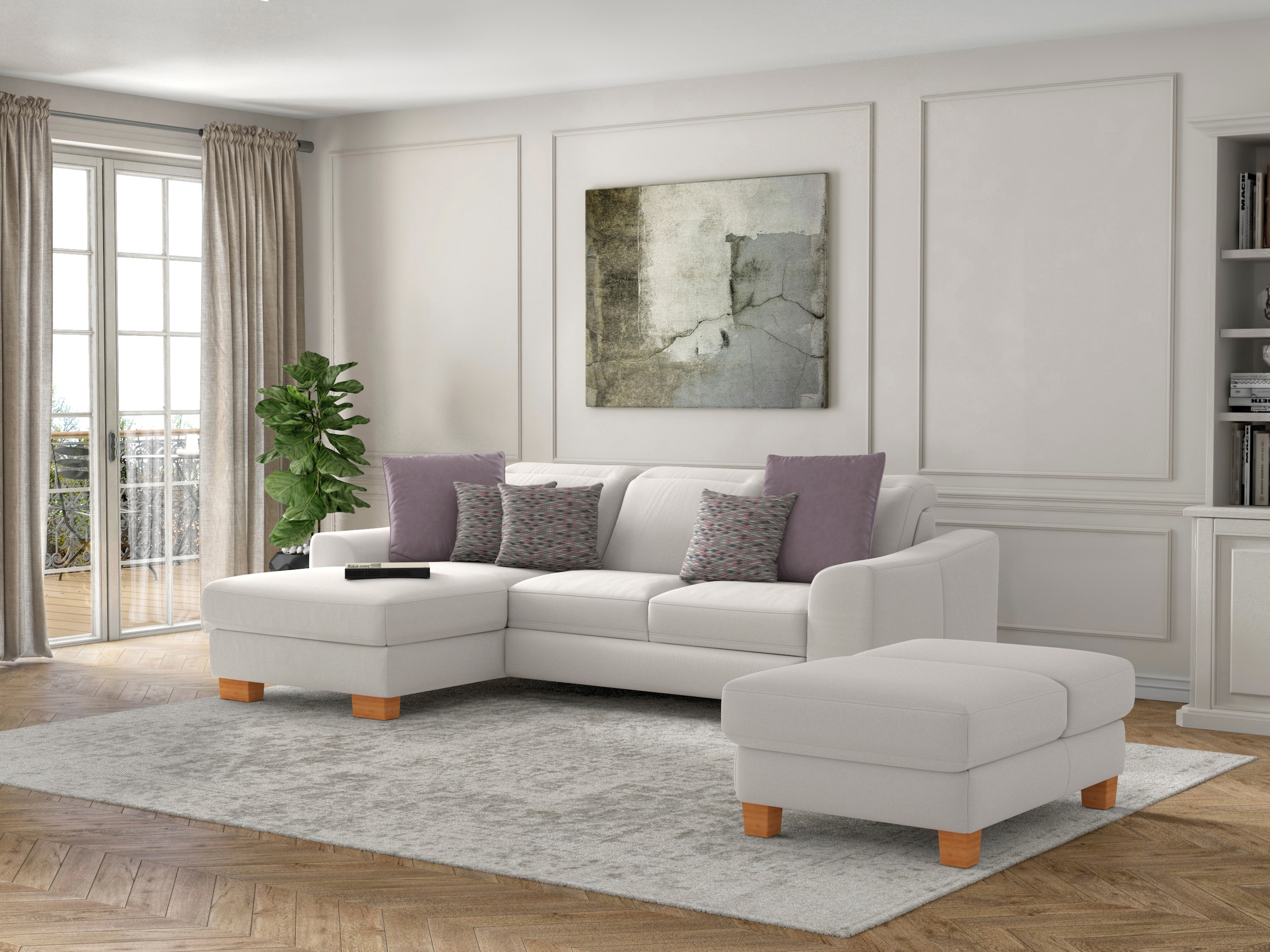 sit&more Ecksofa »Dundee L-Form« mit Federkern und Massivholzfüßen, wahlwei günstig online kaufen