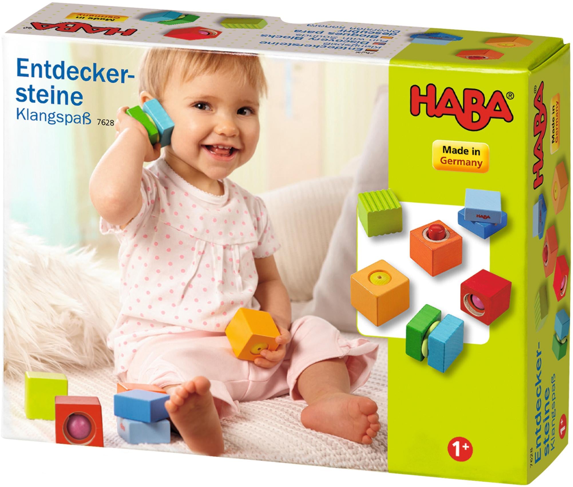 Haba Spielbausteine »Entdeckersteine, Klangspaß«, (6 St.), mit Soundeffekt, Made in Germany