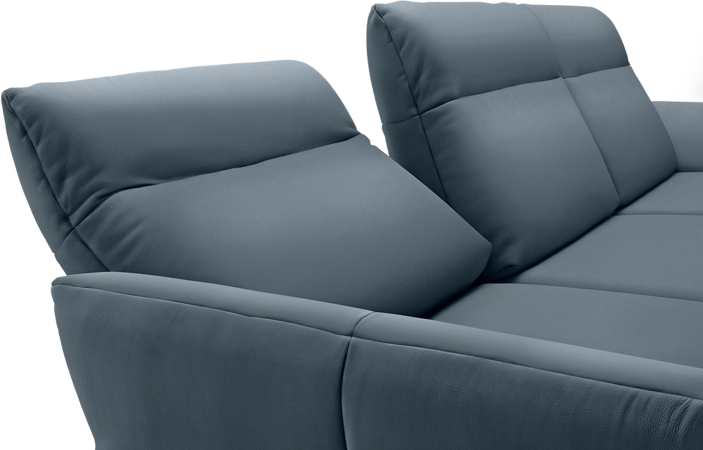 Creation BY ROLF BENZ Ecksofa »CR.460«, Sockel in Eiche, Winkelfüße in Umbragrau, Breite 318 cm