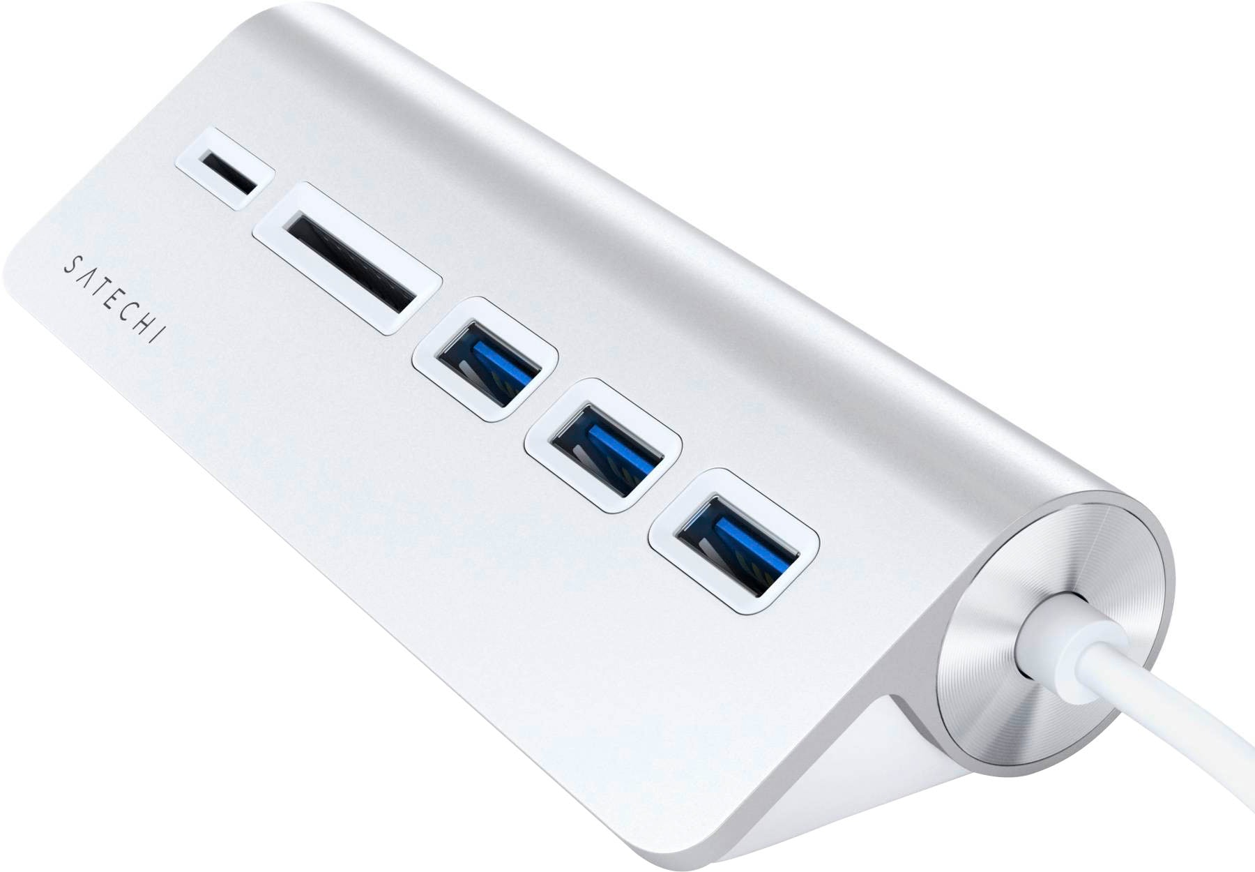 Satechi USB-Adapter »Type-C Aluminum USB Hub & Card Reader«, USB 3.0 Typ A zu USB Typ C