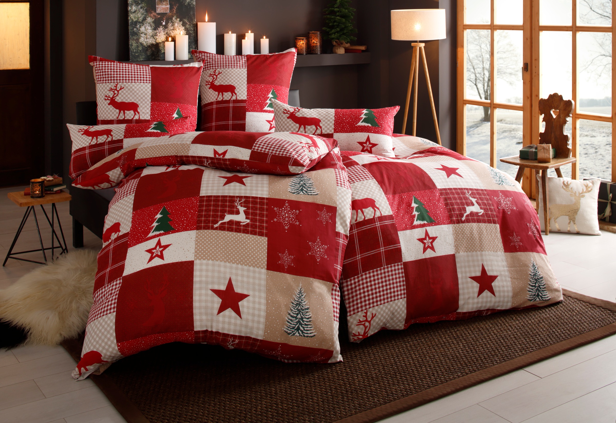 Home affaire Bettwäsche »Nicholas«, Weihnachtsbettwäsche, Winter günstig online kaufen