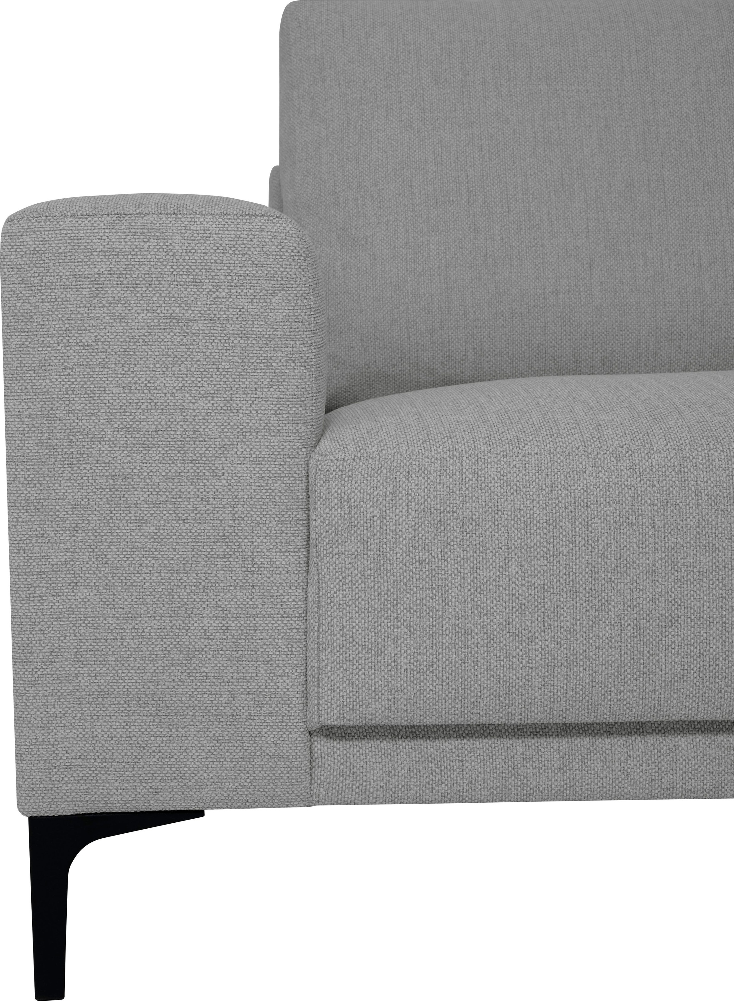 OTTO home Ecksofa »Xander, L-Form,« Breite 289 cm, Webstoff, Soft-Touch Chenille, schwarze Metallfüße