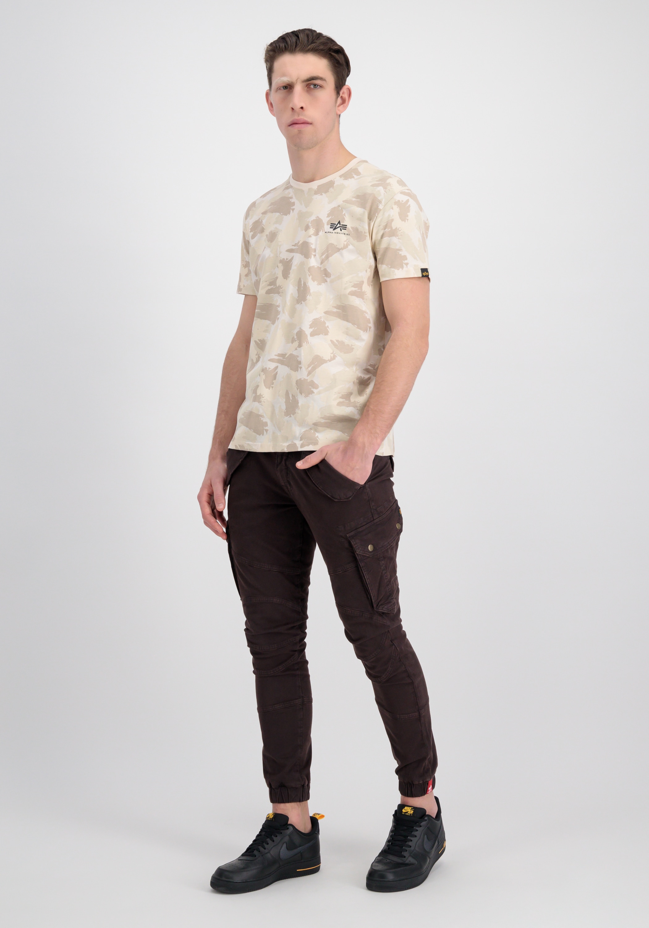 Alpha Industries T-Shirt »Alpha Industries Men - T-Shirts Basic T Small Logo Camo«