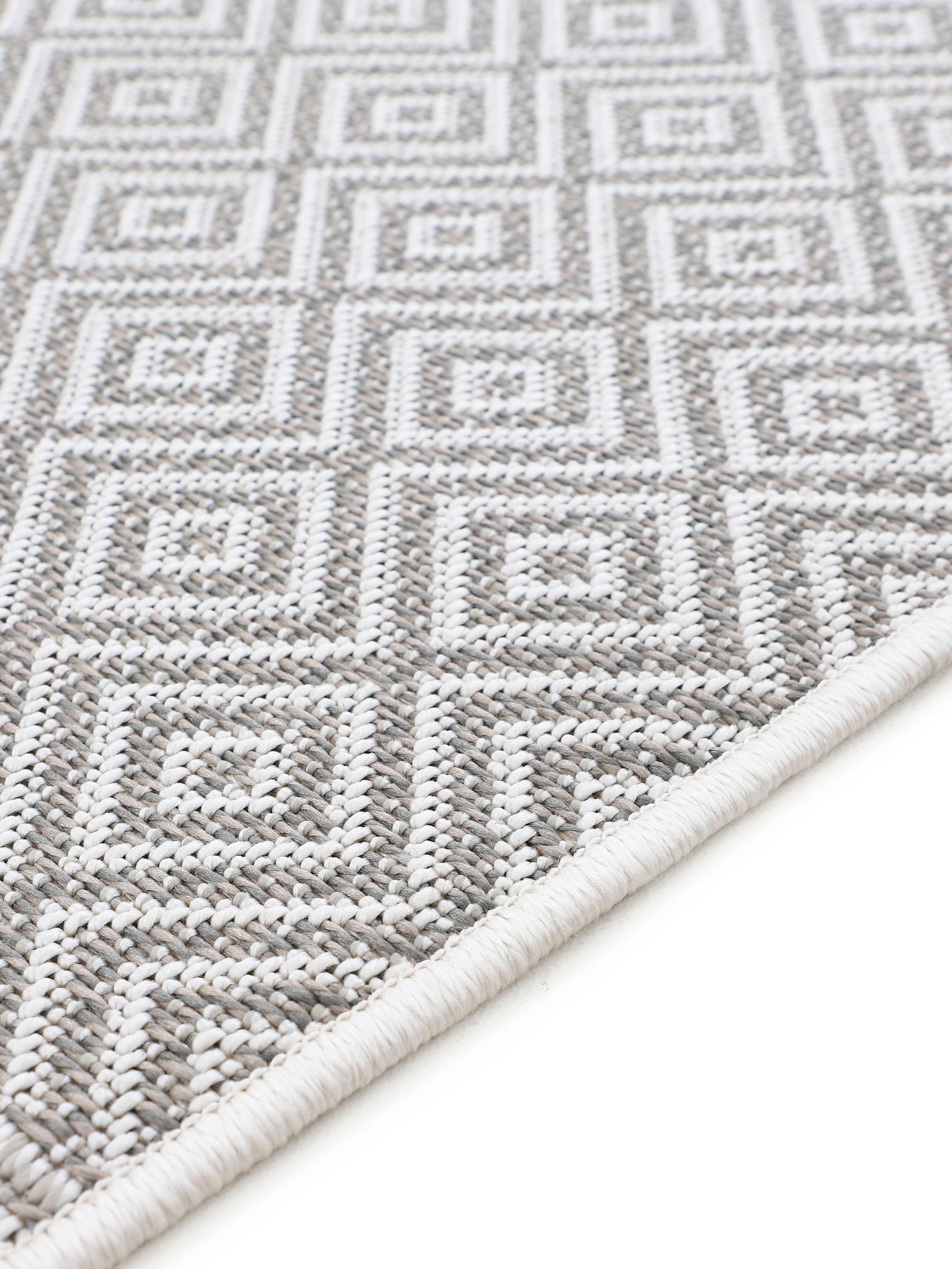 carpetfine Läufer »Boho 103«, rechteckig, 4 mm Höhe, robustes Flachgewebe, Sisal Optik, UV-beständig, Außenbereich