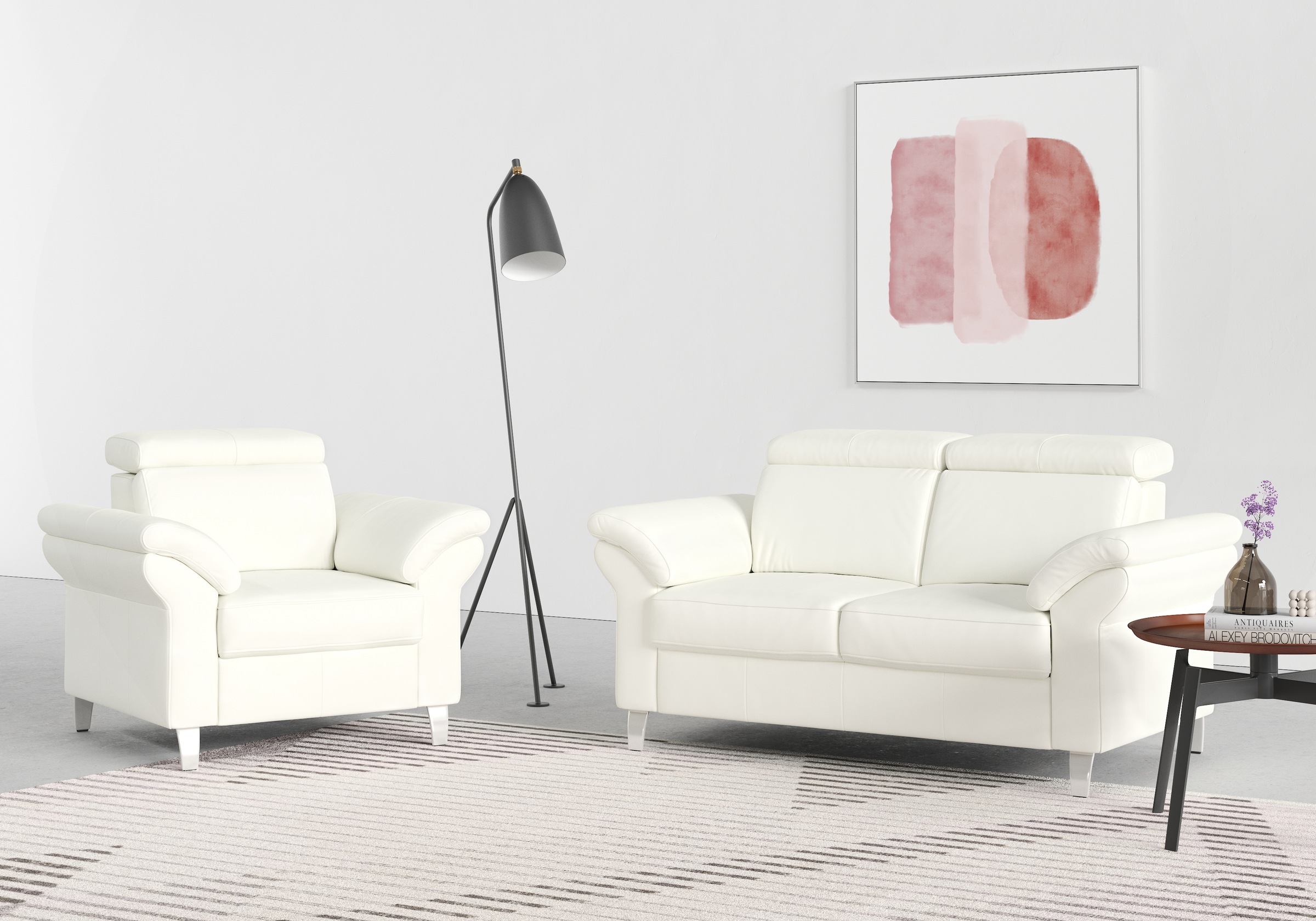 sit&more 2-Sitzer »Arngast«, inklusive Federkern und Kopfteilverstellung