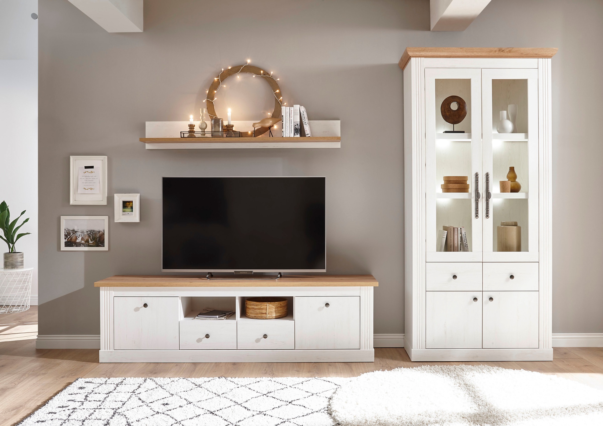 Home affaire Wohnwand »Westminster TOPSELLER!« Set, Vitrine, Lowboard, Wand günstig online kaufen