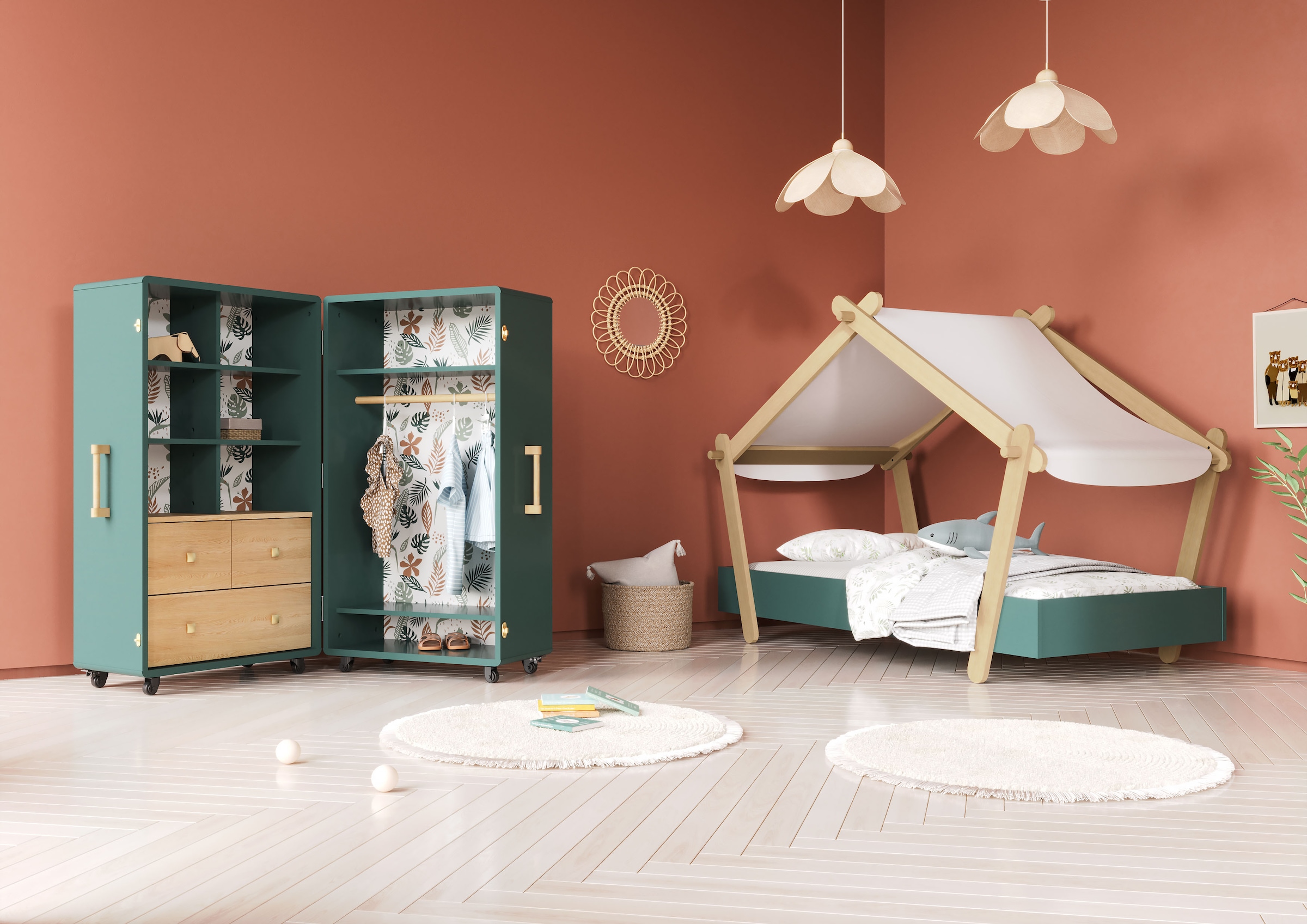 Demeyere GROUP Kinderkleiderschrank »Mini malle«, Attraktives modernes Design