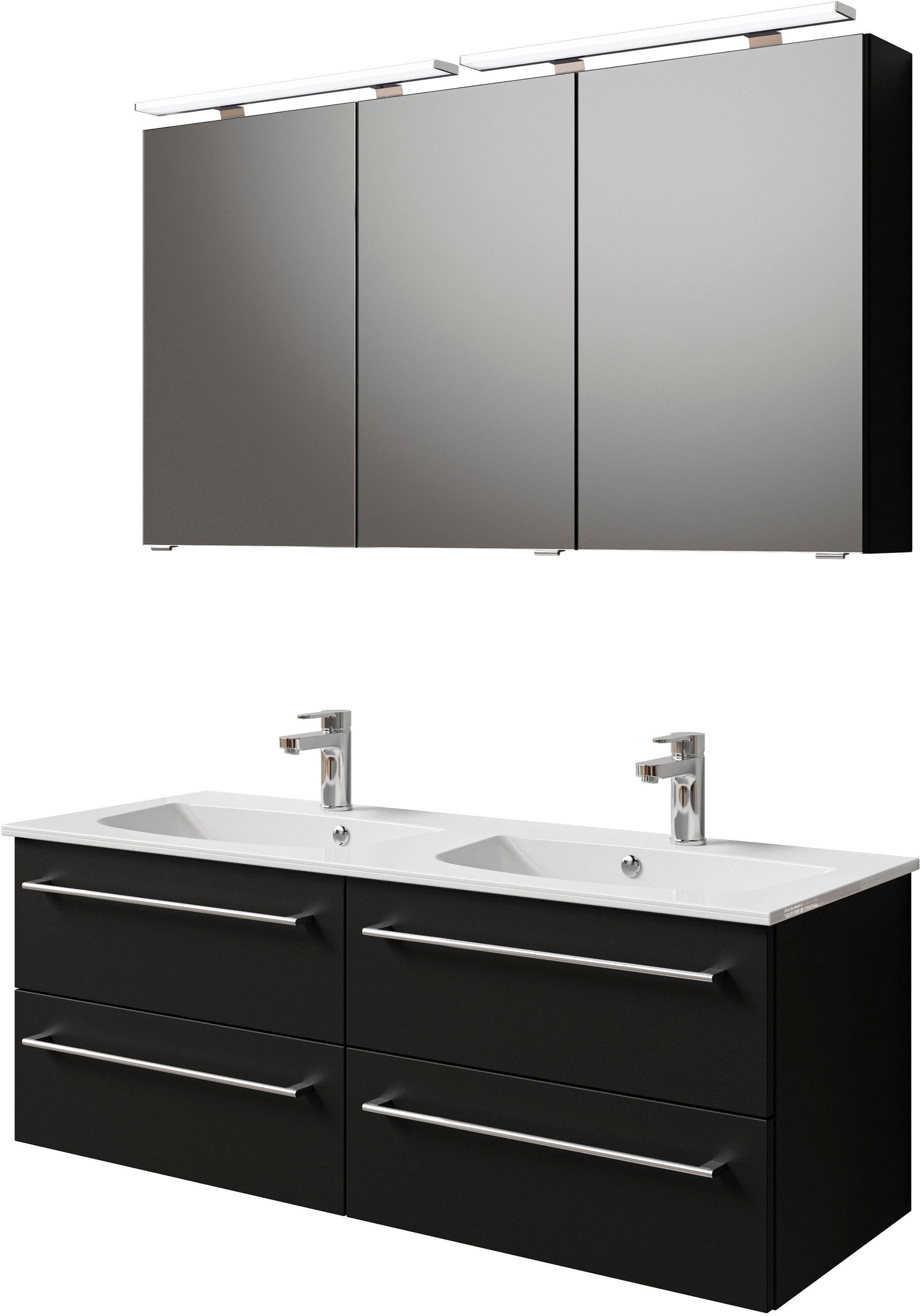 Saphir Badmöbel-Set »Serie 6025 2-teilig Mineralmarmor-Waschtisch mit LED-S günstig online kaufen