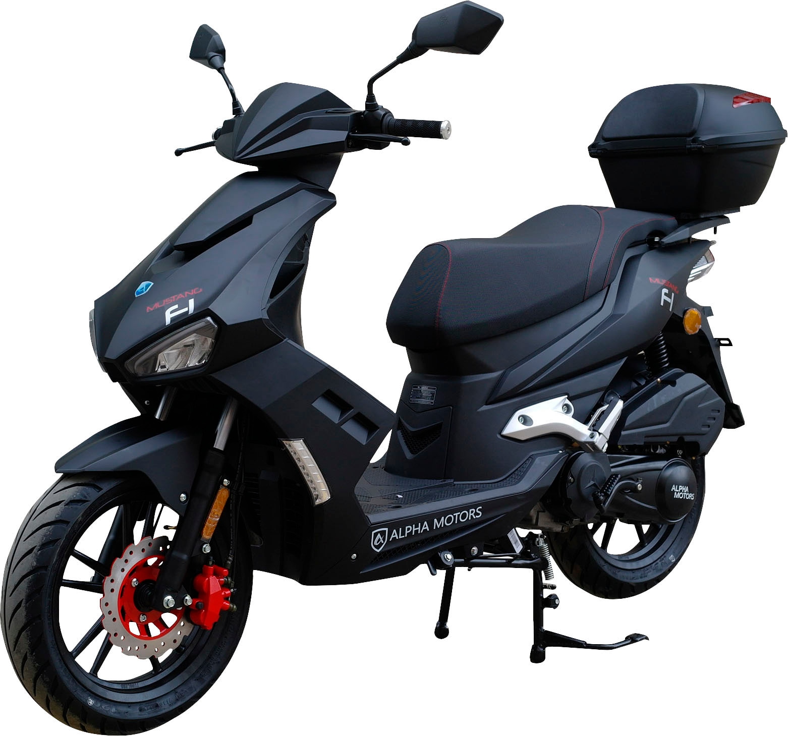 Alpha Motors Motorroller »Mustang FI«, 125 cm³, 85 km/h, Euro 5+, 7,75 PS, (Spar-Set, 2 tlg., mit Topcase), mit USB-Anschluss