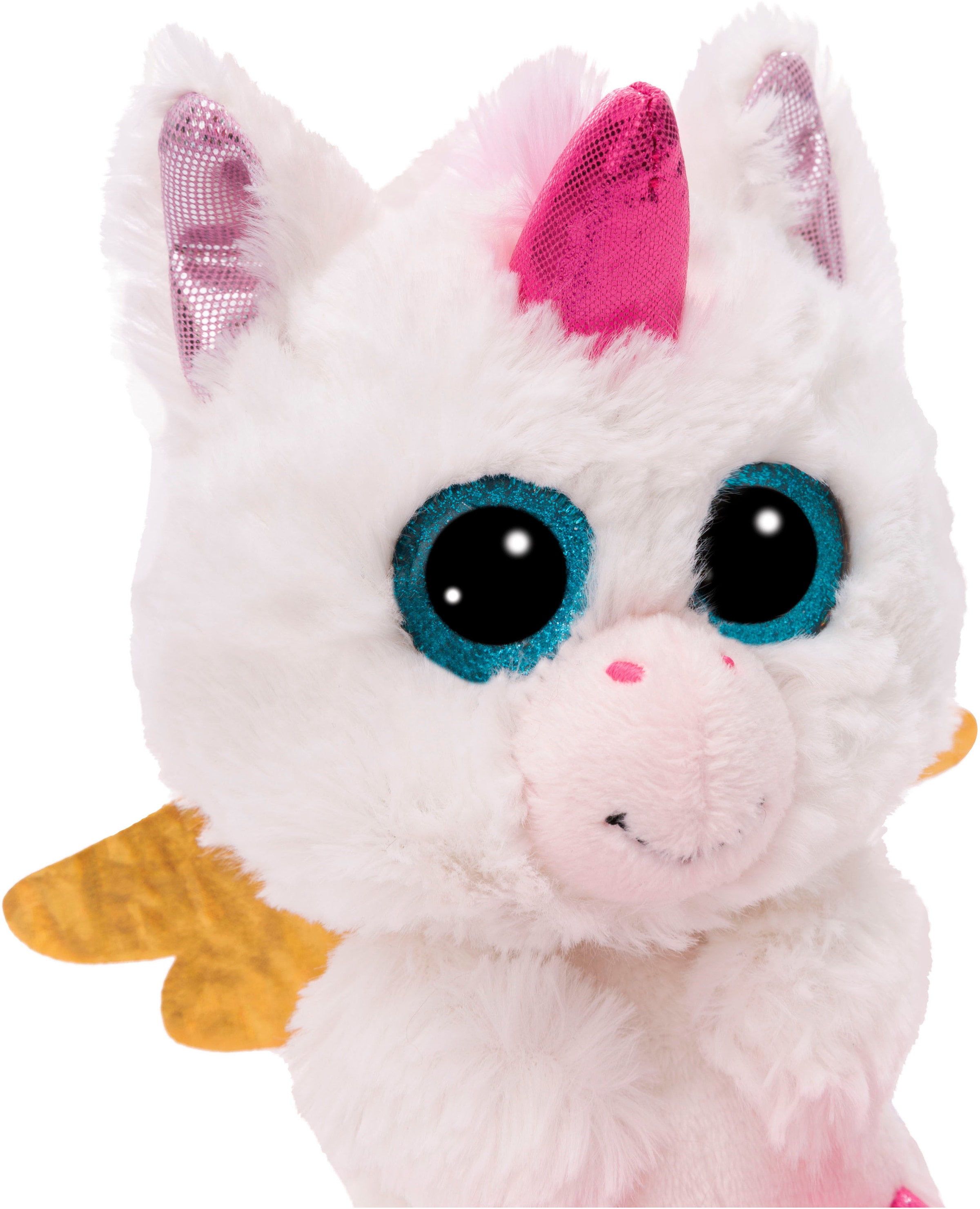 Nici Kuscheltier »Glubschis, Einhorn Glowy Kaddi, 15 cm«, schlenkernd