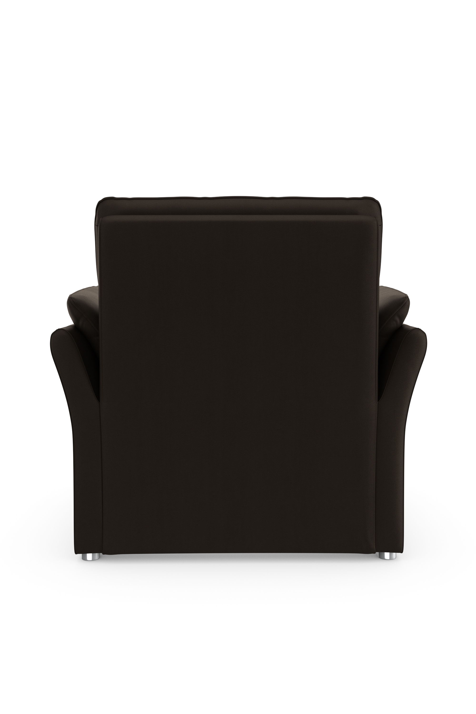 DOMO collection Sessel »Pina elegant und zeitloser Clubsessel, bequemer Cocktailsessel«, Hoher Sitzkomfort, Luxus-Microfaser Lederoptik, braun